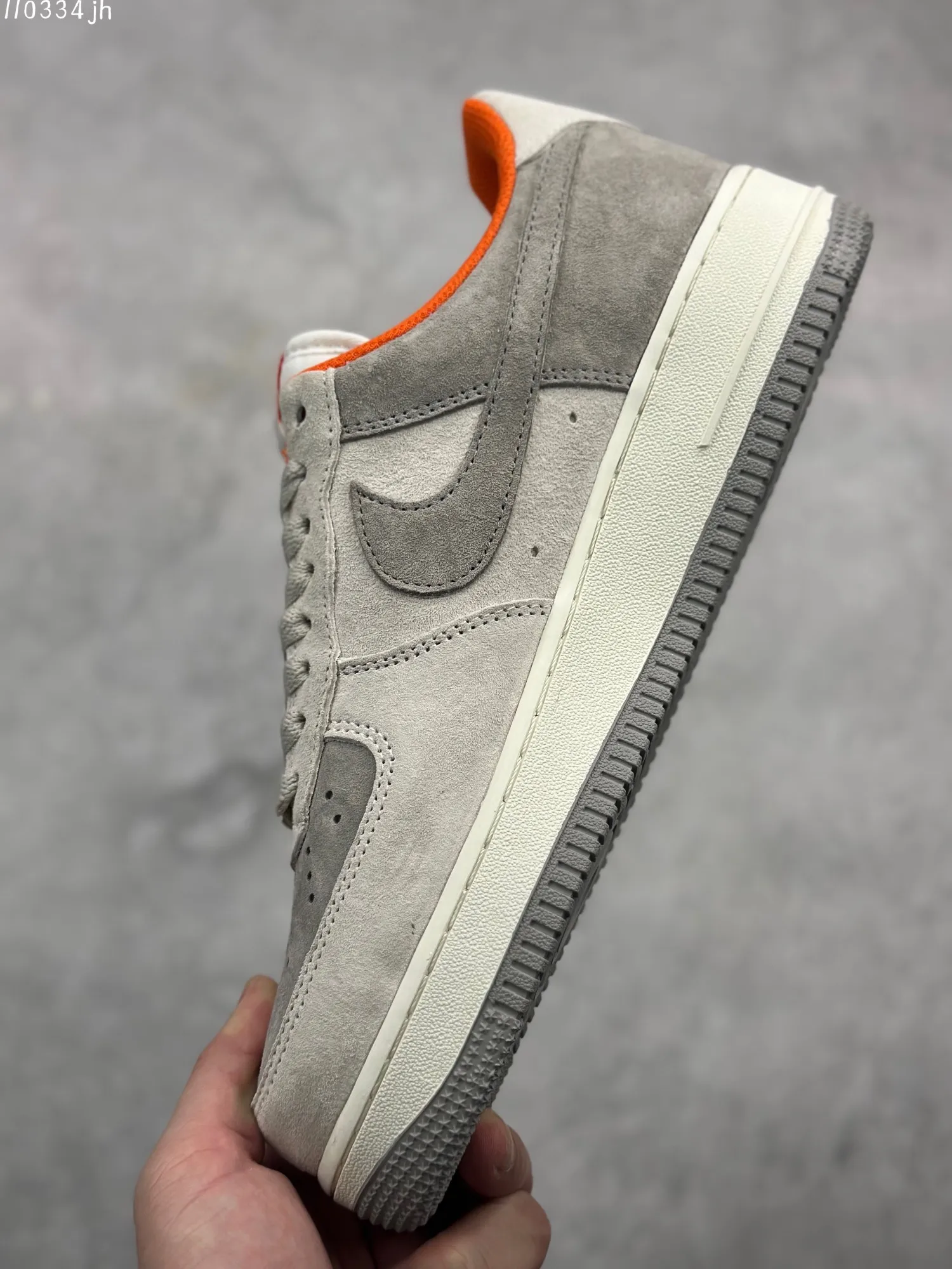 Nike Air Force 1 ’07 Low Grey Orange Suede  Shoes – Top Rep Shoes & Best Replica Sneakers – CQ5059- MoistureWicking 1022