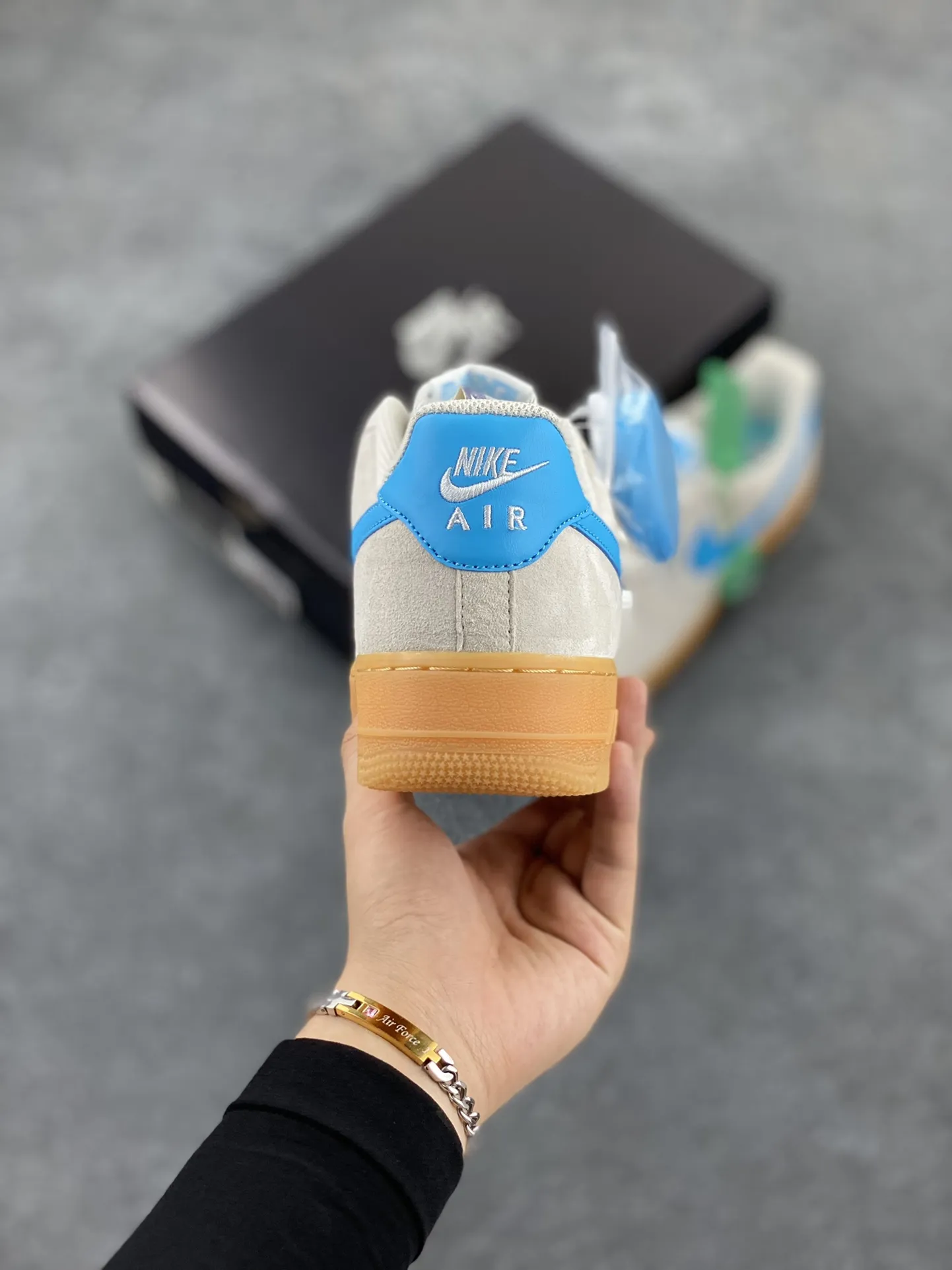 Tailored Nike Air Force 1 ’07 Low Suede Blue Gum – Men’s  Shoes, Light Blue White, FQ8714-003 – Top Rep Shoes & Best Replica Sneakers 1052