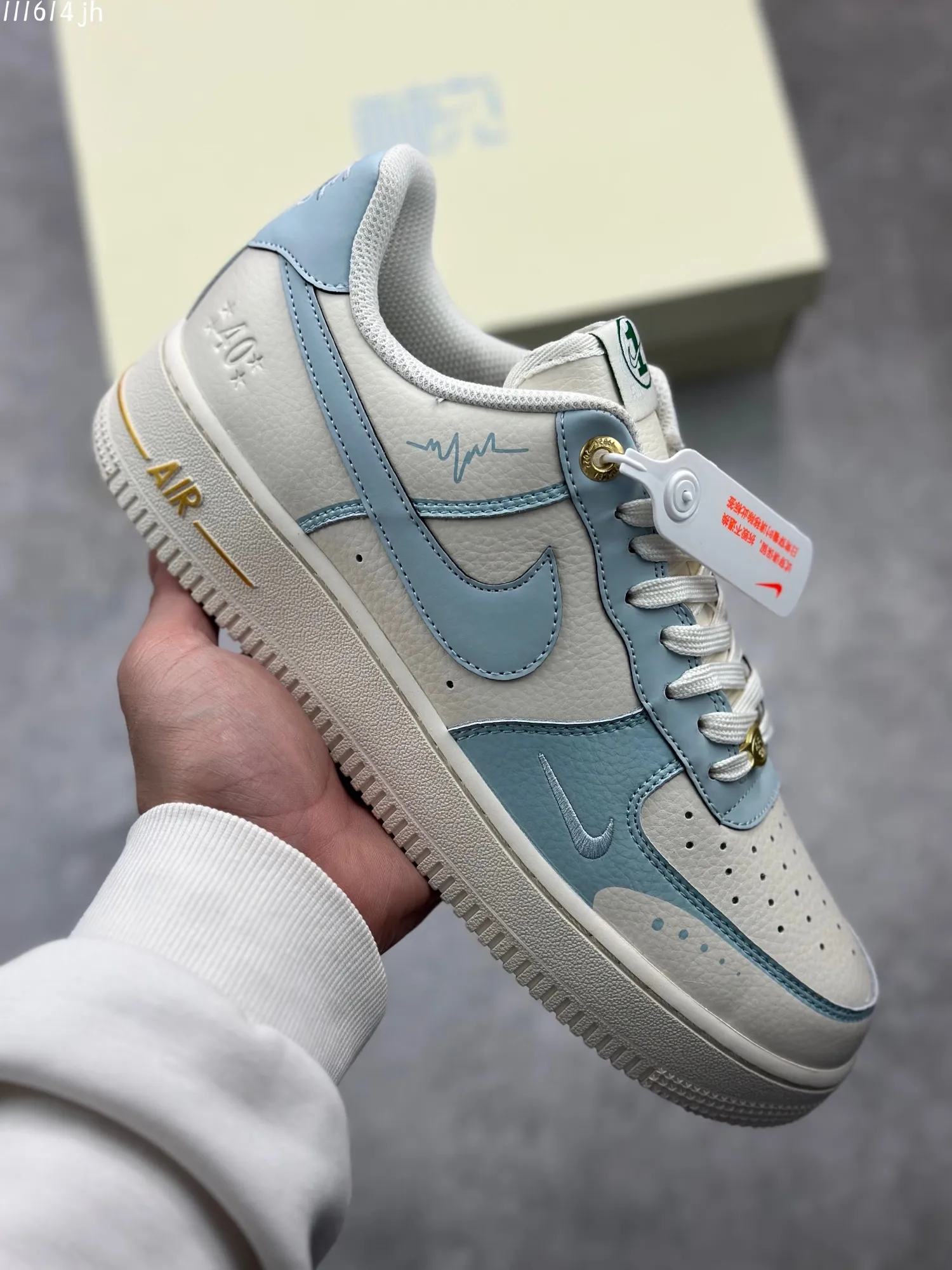 Nike Air Force 1 ’07 Low “Summer Clearance” – College Style, Light Blue Beige, Low-Top  Rep Shoes, Best Replica Sneakers Soft 1017