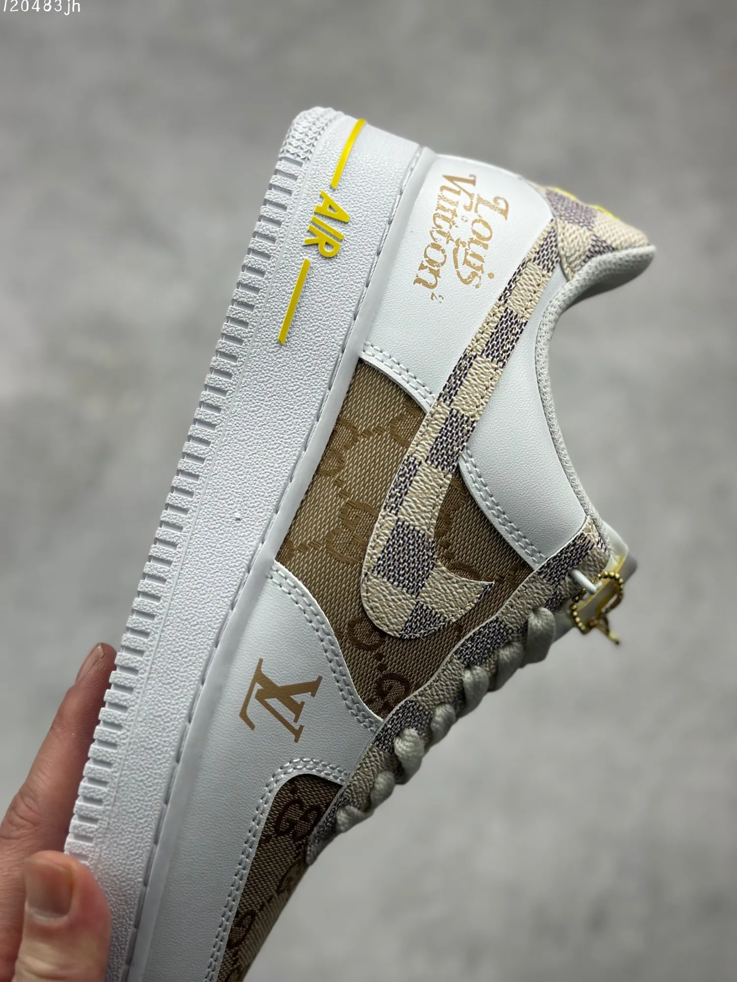 Nike Air Force 1 ’07 Low-Top  Shoes – Beige and White – Custom Design – High Quality Replica – AA1366- WaterResistant 1091