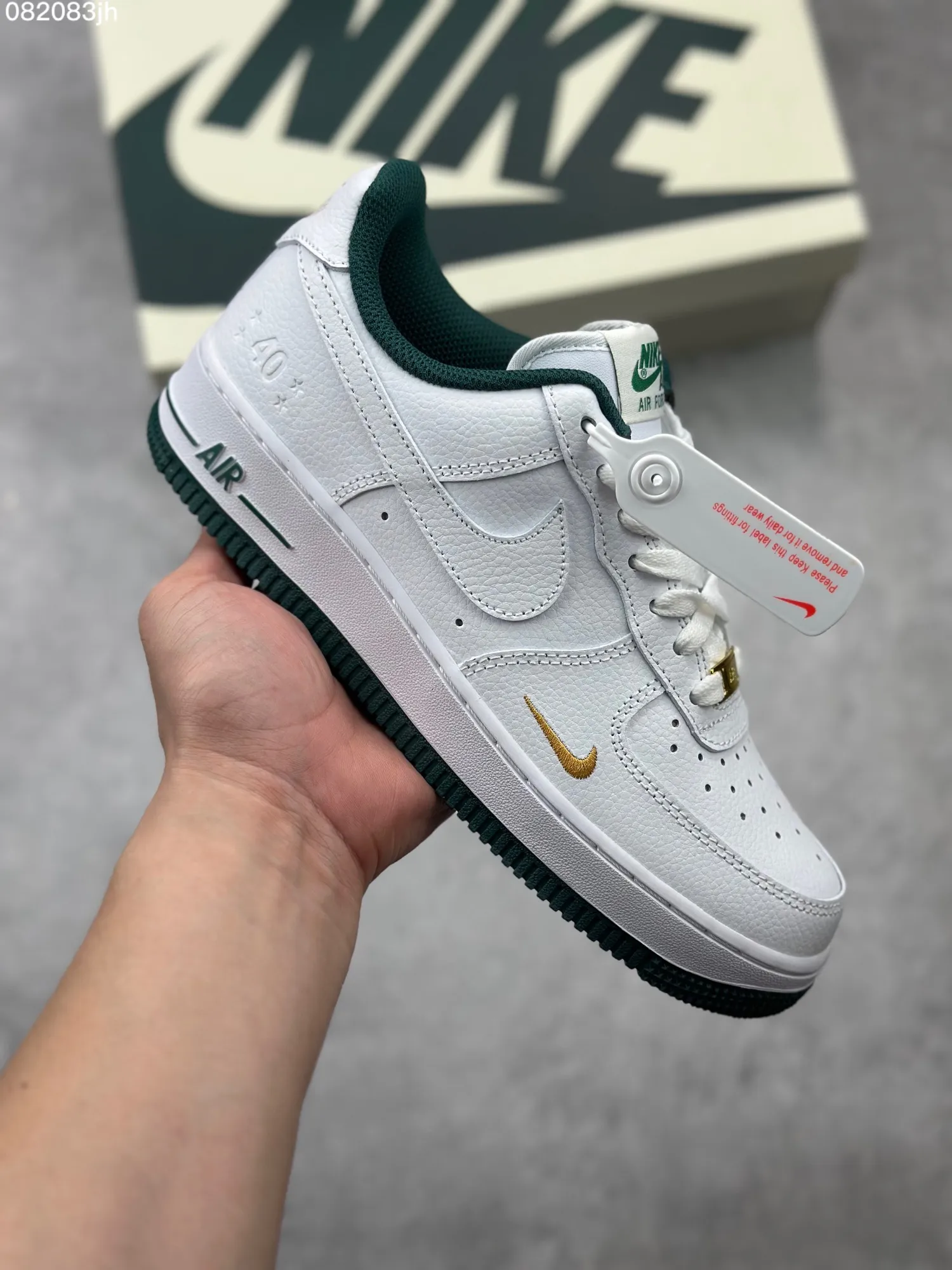Flexible Nike Air Force 1 ’07 Low White Dark Green 40th Anniversary Star Edition – Men’s  Rep Shoes & Top Replica Sneakers 1047