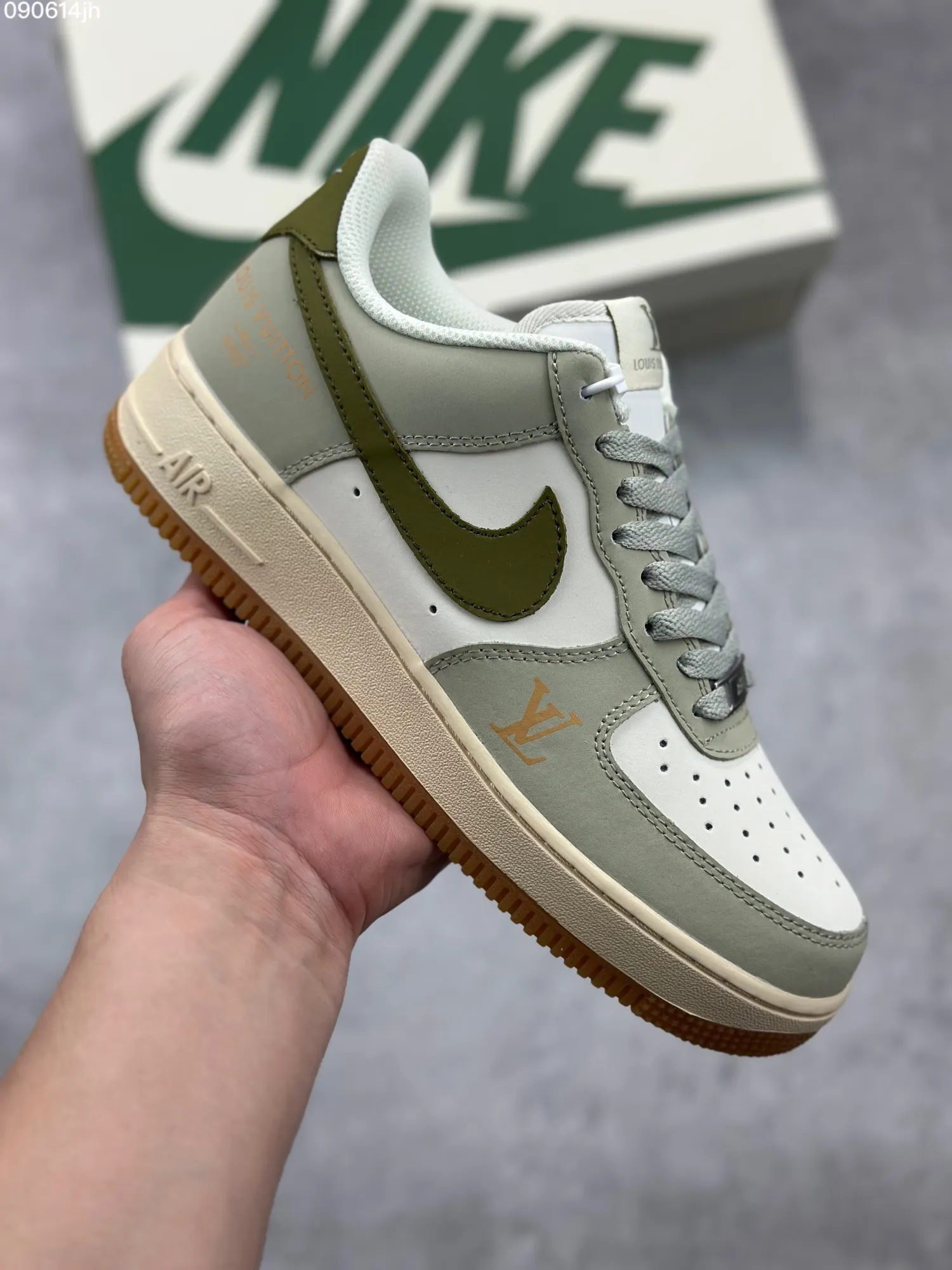 ZeroBulk Nike Air Force 1 ’07 Low White Olive Green  Sneakers – Top Rep Shoes & Best Replica Sneakers – DB3301- 1039