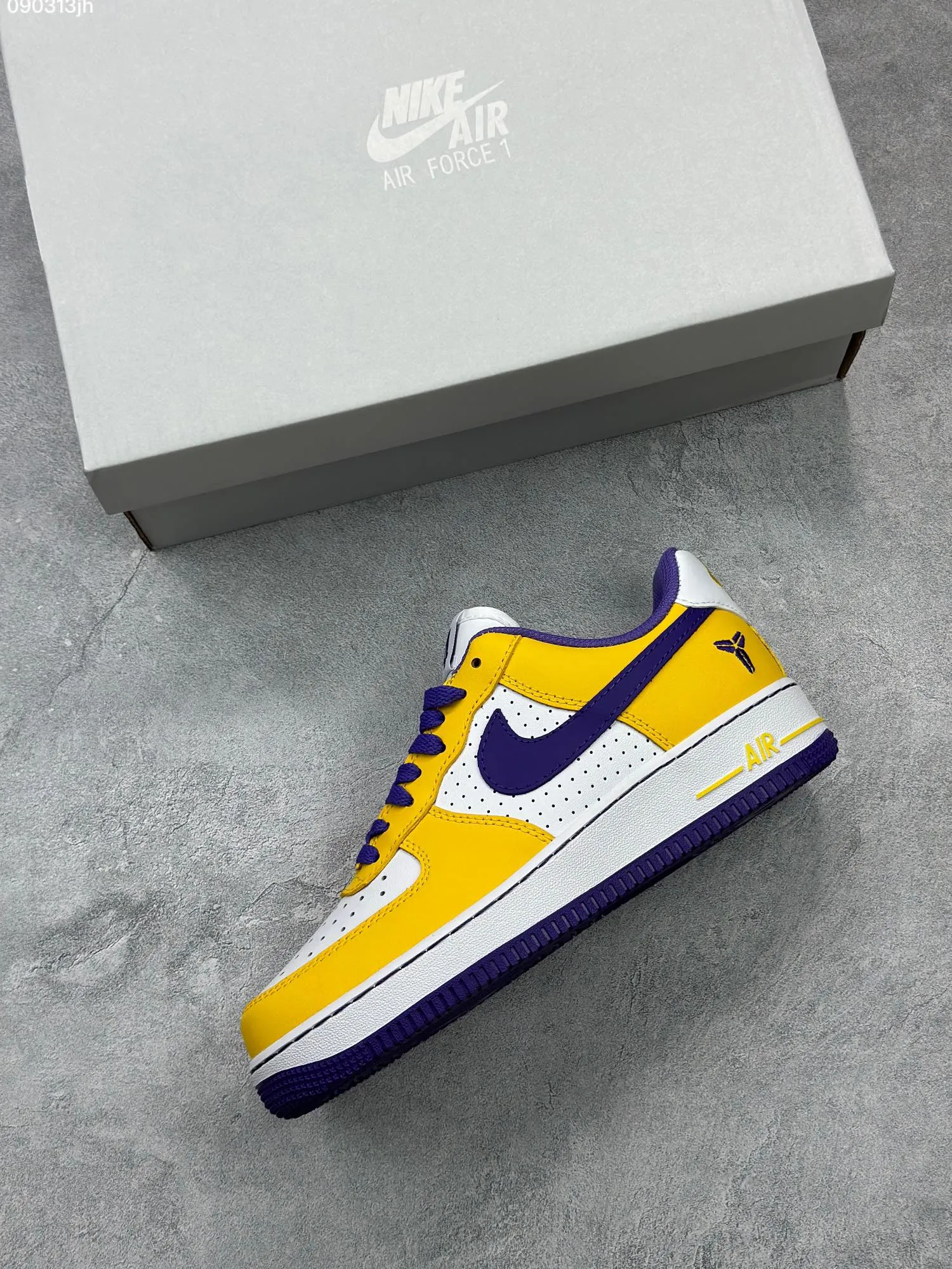 Sleek Nike Air Force 1 ’07 Low White Yellow Purple  Sneakers – Top Rep Shoes & Best Replica Sneakers – DB3301- 1044