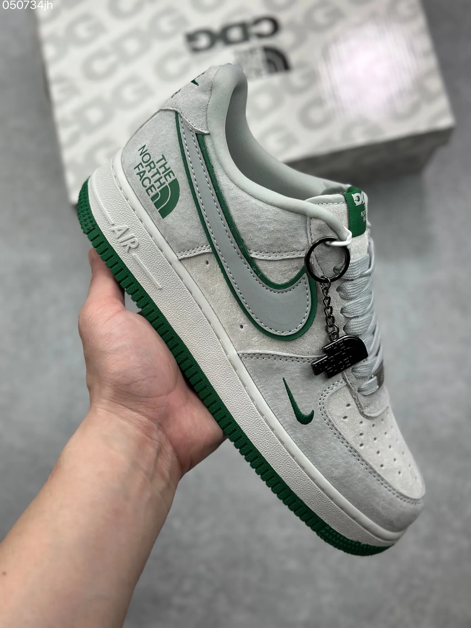 Nike Air Force 1 ’07 Low x The North Face x CDG – Mint Green Pig Suede – Best Replica Sneakers & Rep Shoes WaterResistant 995
