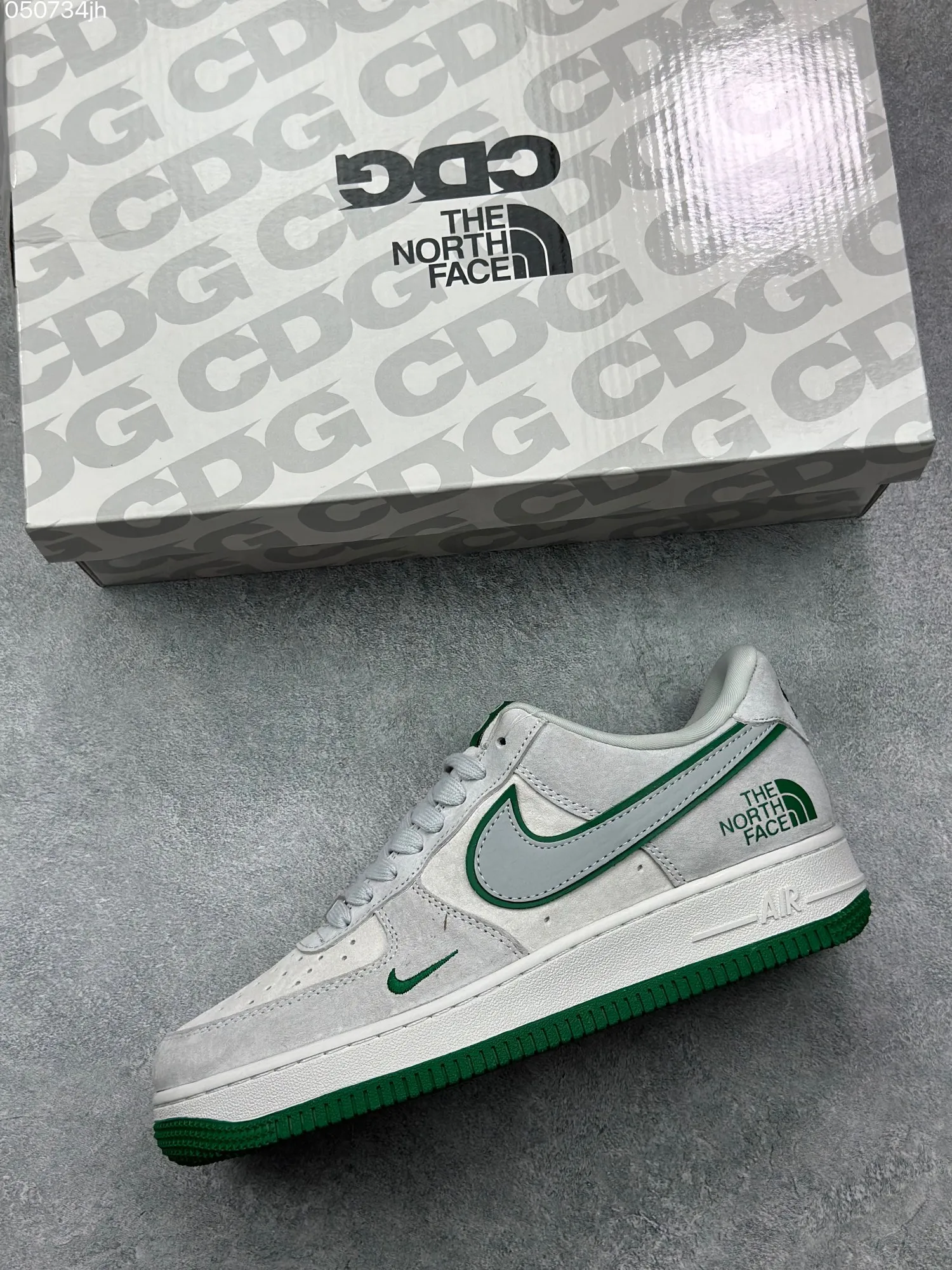 Nike Air Force 1 ’07 Low x The North Face x CDG – Mint Green Pig Suede – Best Replica Sneakers & Rep Shoes WaterResistant 995