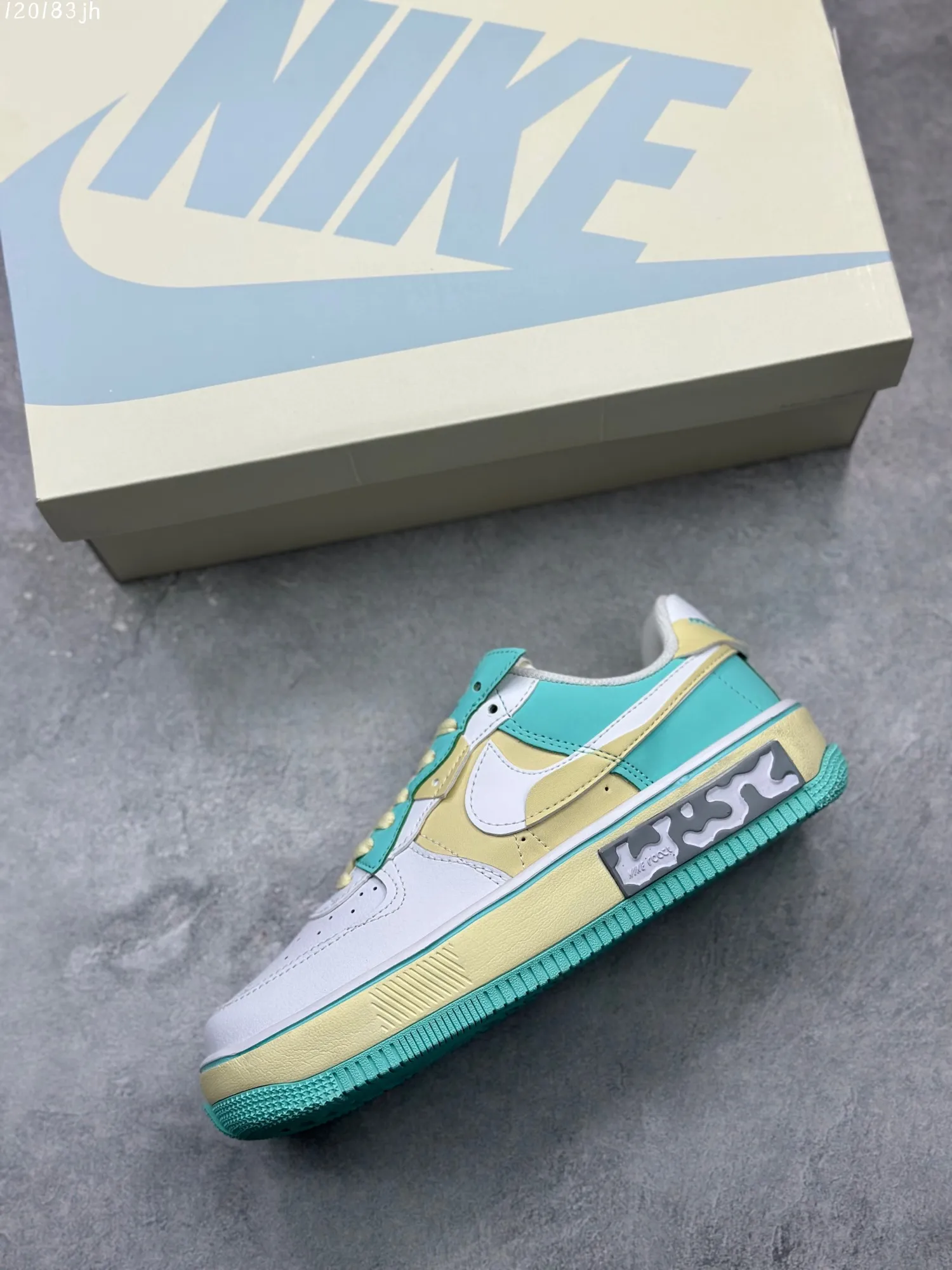 ZipUp Nike Air Force 1 Fontanka “Iced Lemon” – White Mint Green Yellow – Platform Rep Shoes & Best Replica Sneakers 1006