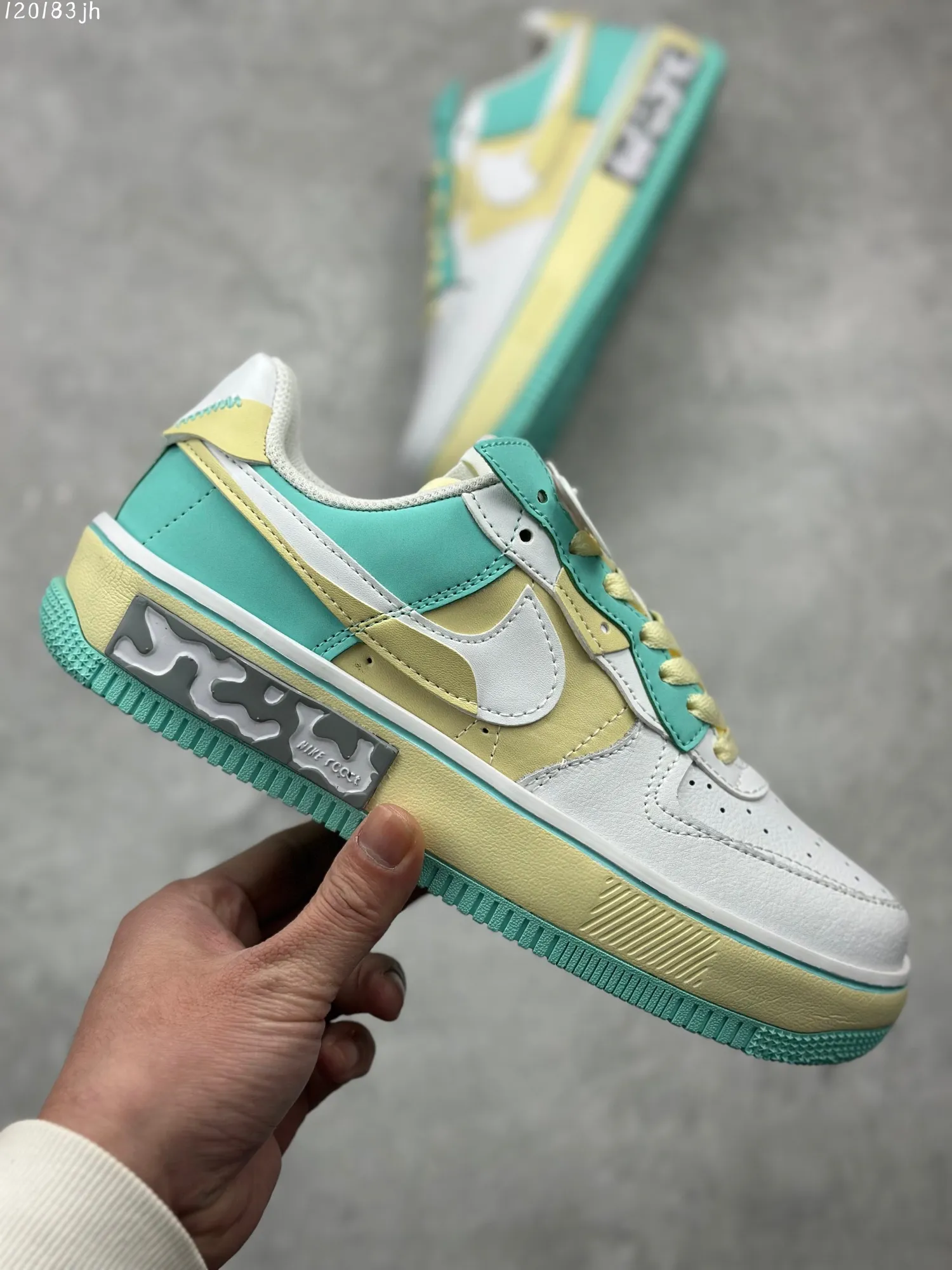 ZipUp Nike Air Force 1 Fontanka “Iced Lemon” – White Mint Green Yellow – Platform Rep Shoes & Best Replica Sneakers 1006