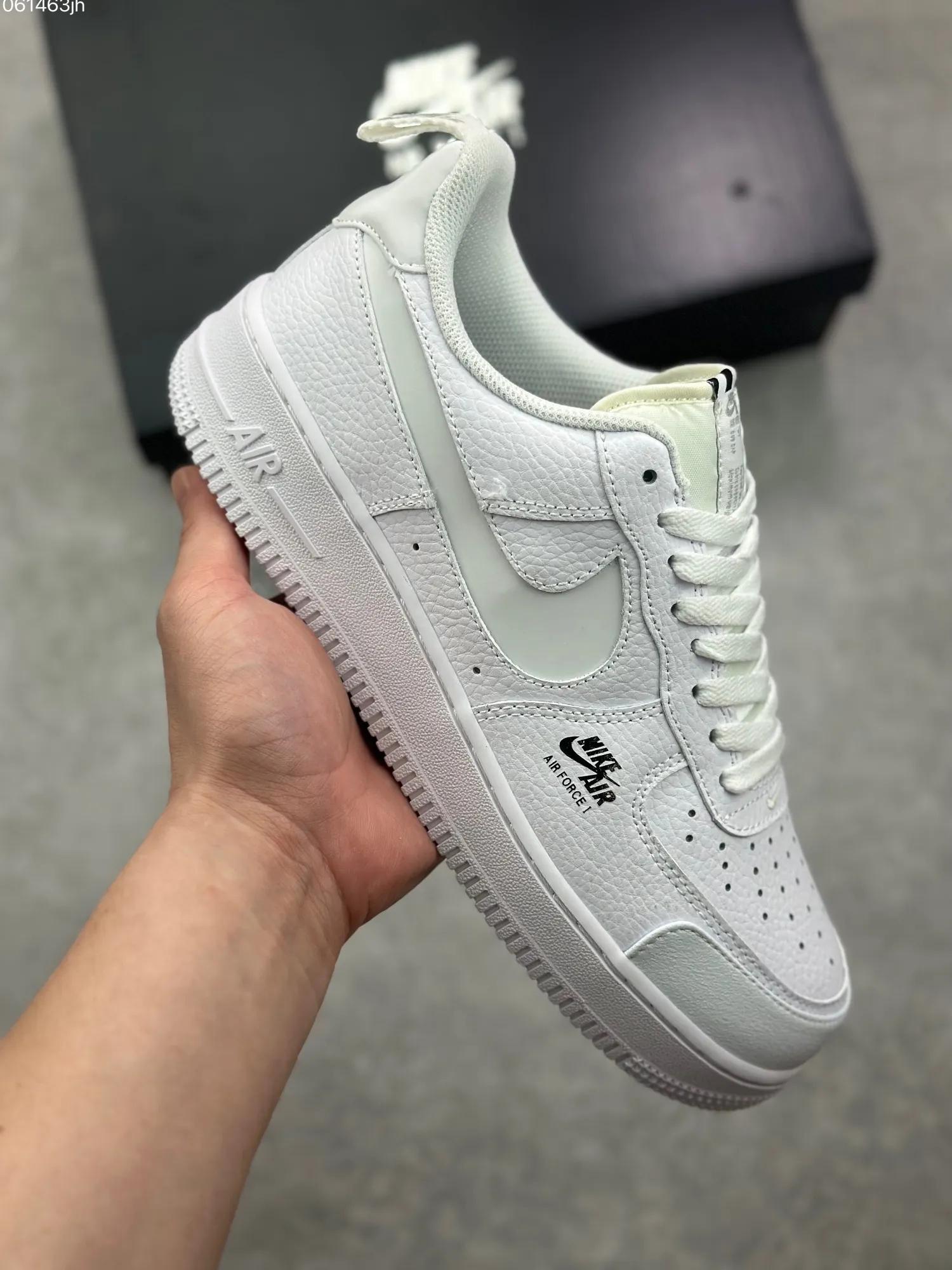 Nike Air Force 1 Low ’07 Black & White Custom Leather  Sneakers – Top Rep Shoes & Best Replica Sneakers DE0099- FastDry 1067