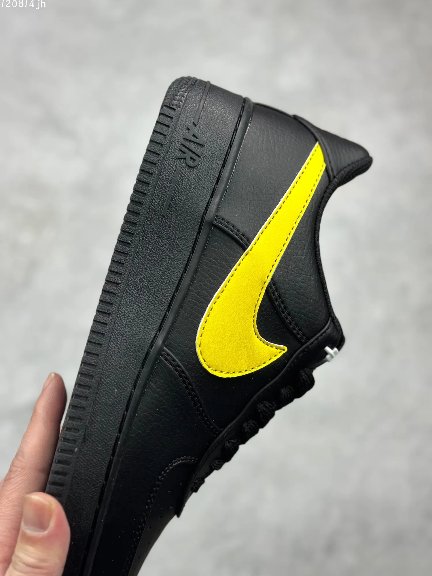 Nike Air Force 1 Low ’07 Black Yellow Swoosh  Sneakers – High Quality Replica Shoes CI9553- Flexible 1089