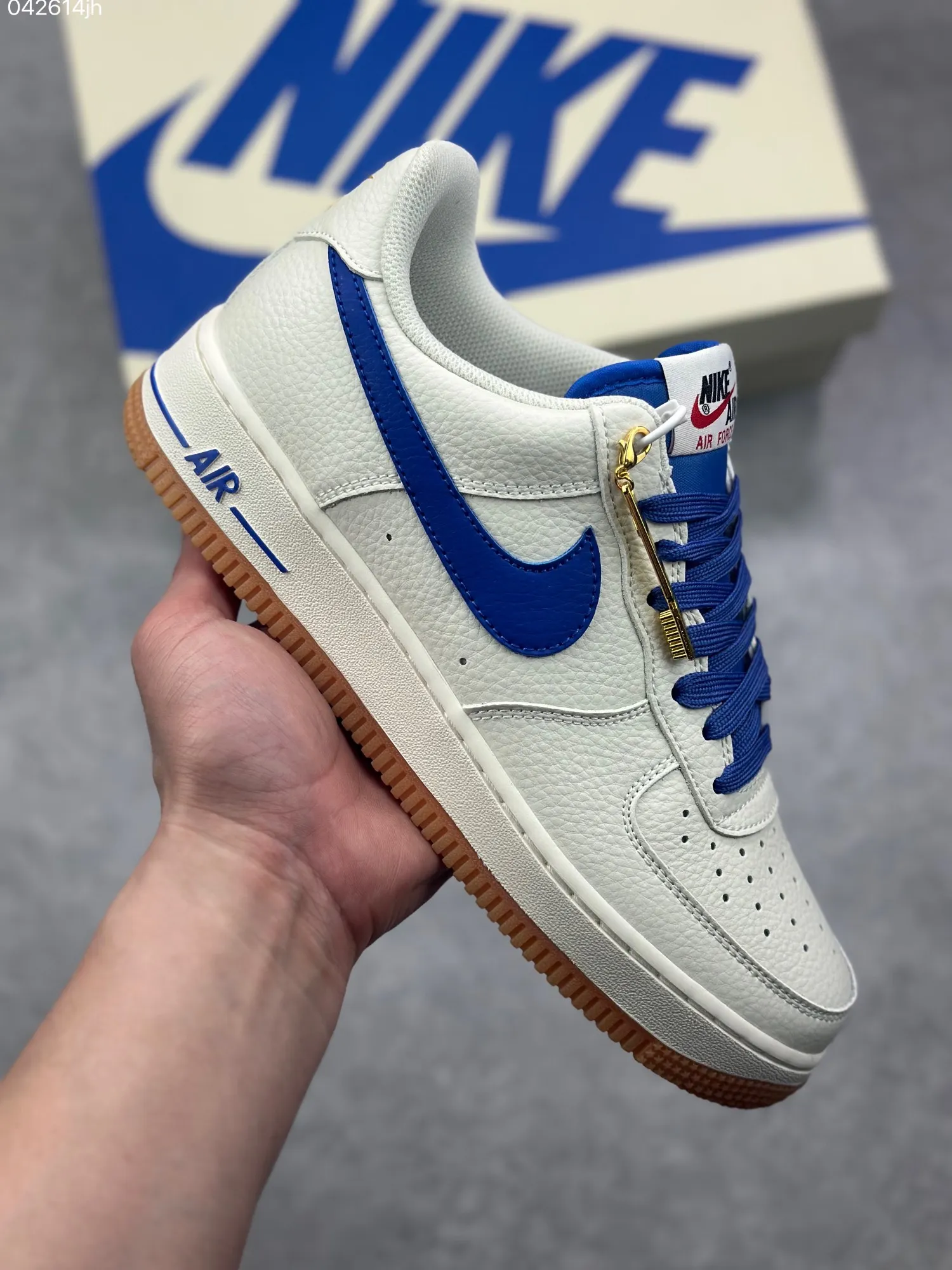 EyeCatching Nike Air Force 1 Low ’07 Cream Blue – Best Replica Sneakers for Men and Women,  Low-Top Rep Shoes 1005