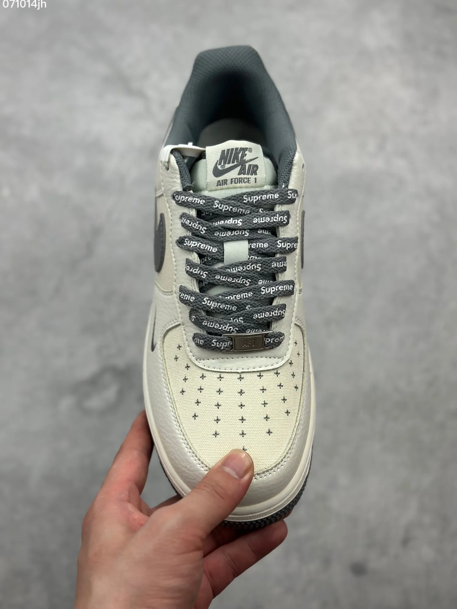 Sophisticated Nike Air Force 1 Low ’07 “Cream Grey”  Sneakers – Custom Leather, Full Air Sole, Various Sizes, Top Rep Shoes, Best Replica Sneakers 1058