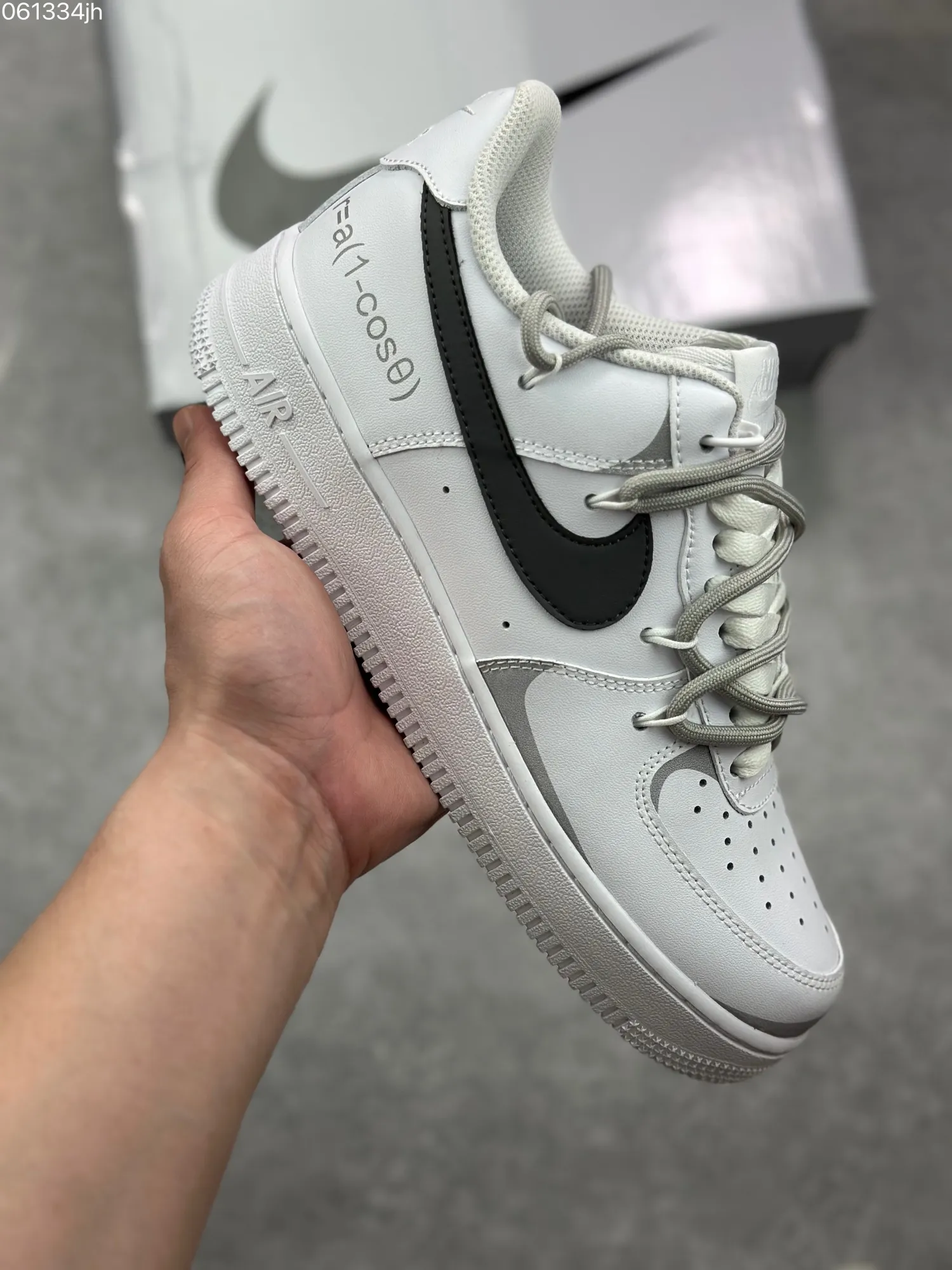 Refined Nike Air Force 1 Low ’07 Custom Anime Theme White Grey Low-Top Rep Shoes – Top Fake Nike Sneakers 1072
