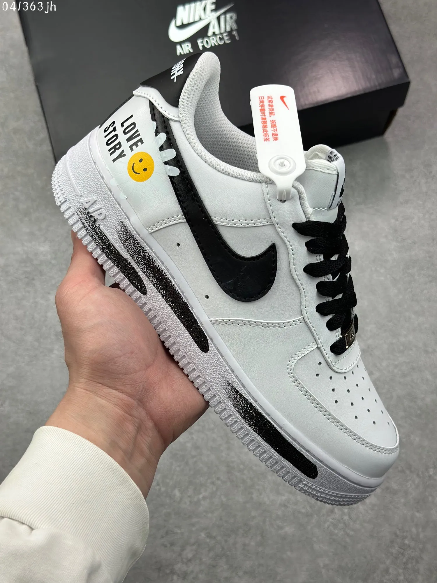 Flexible Nike Air Force 1 Low ’07 Custom Sunflower White Black  Sneakers – High Quality Rep Shoes Size 36- 1080