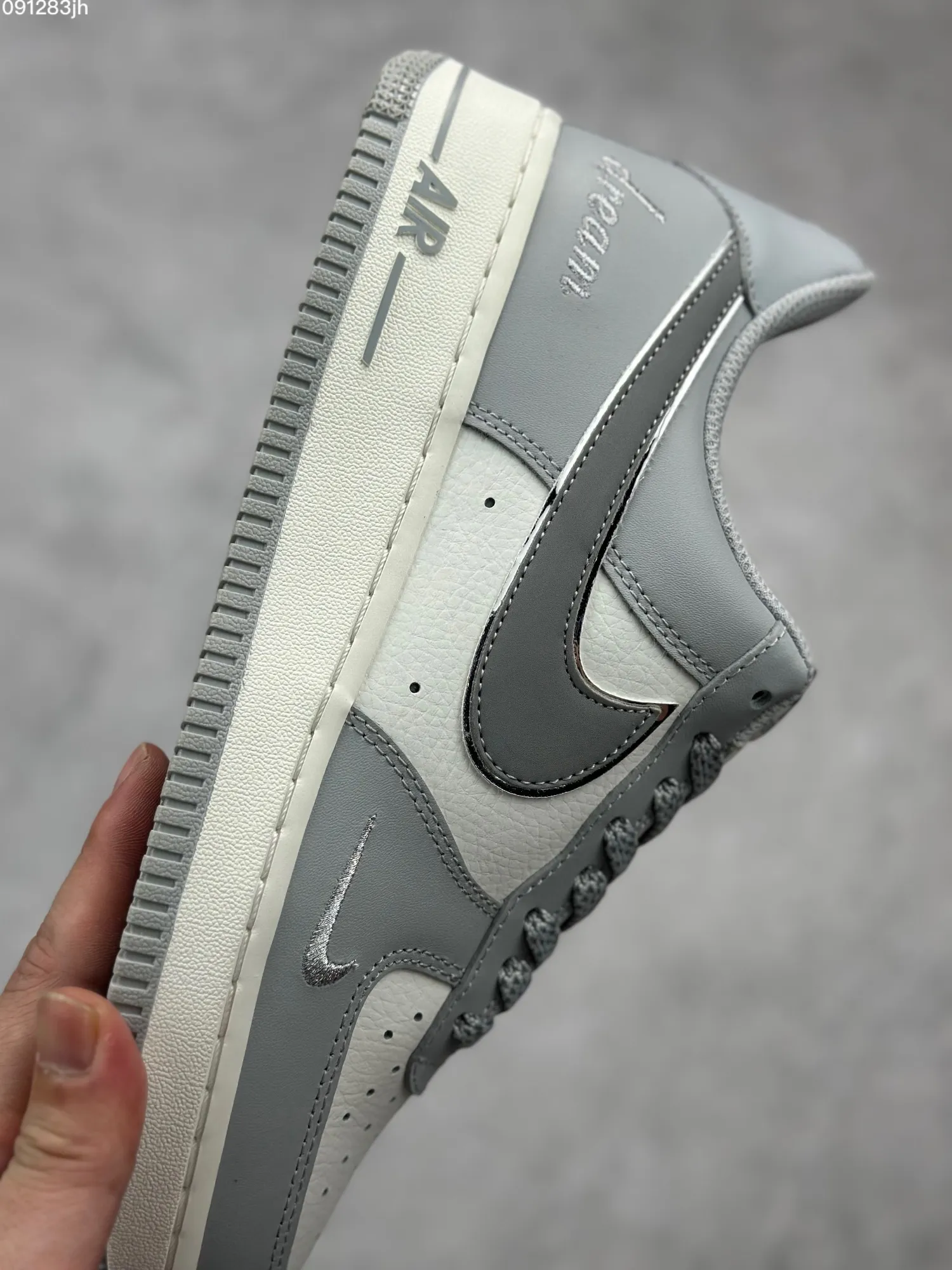 RelaxedFit Nike Air Force 1 Low ’07 “Dream” – Light Grey White Custom Low-Top Rep Shoes & Top Replica Sneakers 1032