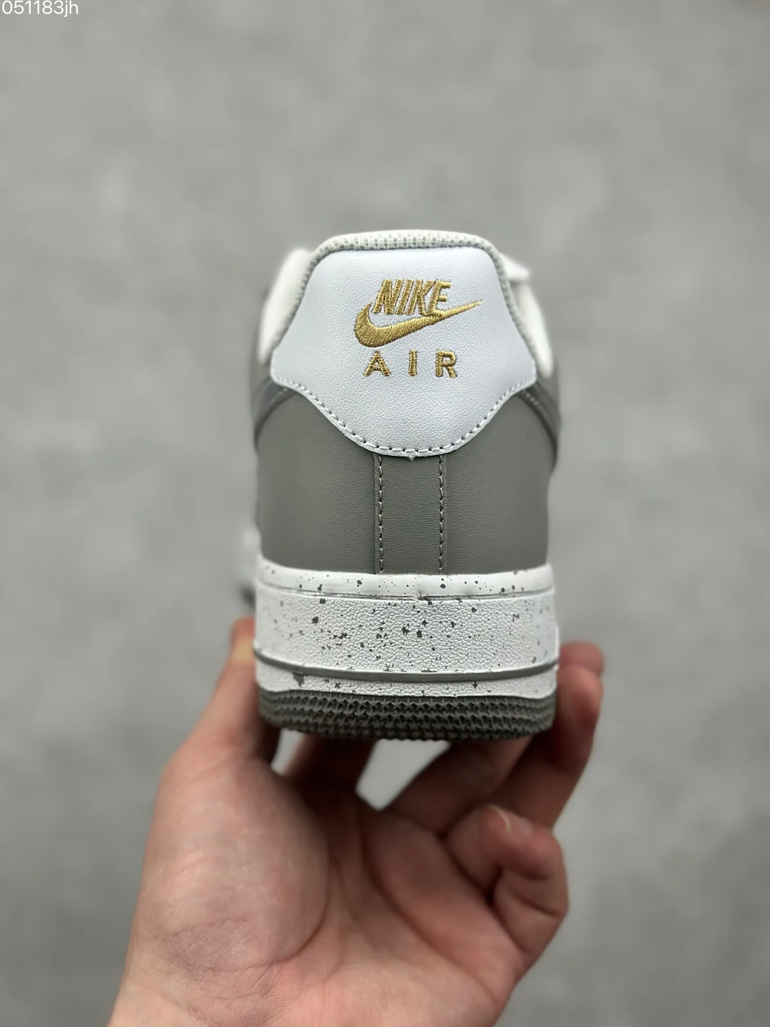 EasyCare Nike Air Force 1 Low ’07 “Grey Silver Splatter” – Official Custom Edition, Grey White, Low-Top Rep Shoes, Best Replica Sneakers 992