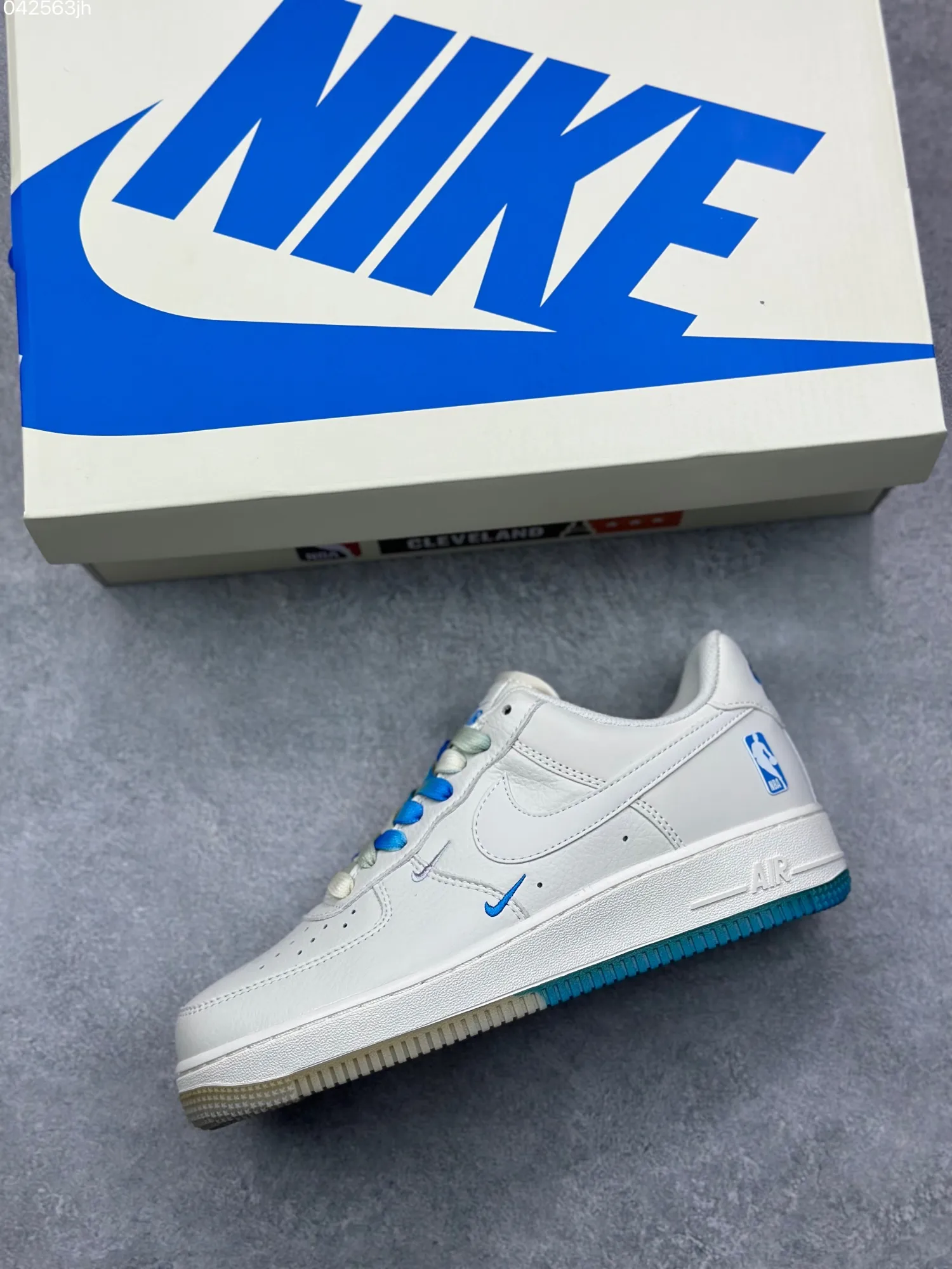 Nike Air Force 1 Low ’07 NBA All-Star White Blue  Sneakers – Limited Edition Rep Shoes & Best Replica Sneakers SmoothTexture 1002