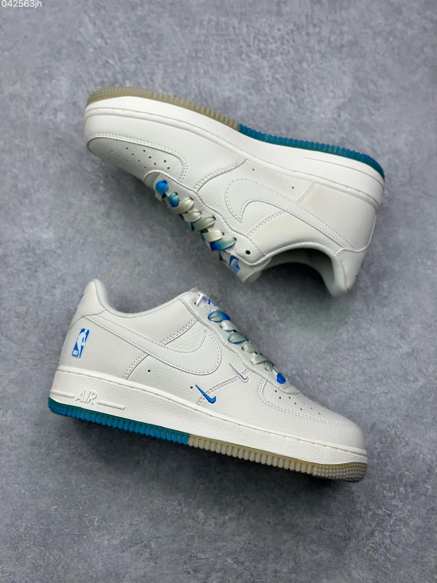 Nike Air Force 1 Low ’07 NBA All-Star White Blue  Sneakers – Limited Edition Rep Shoes & Best Replica Sneakers SmoothTexture 1002