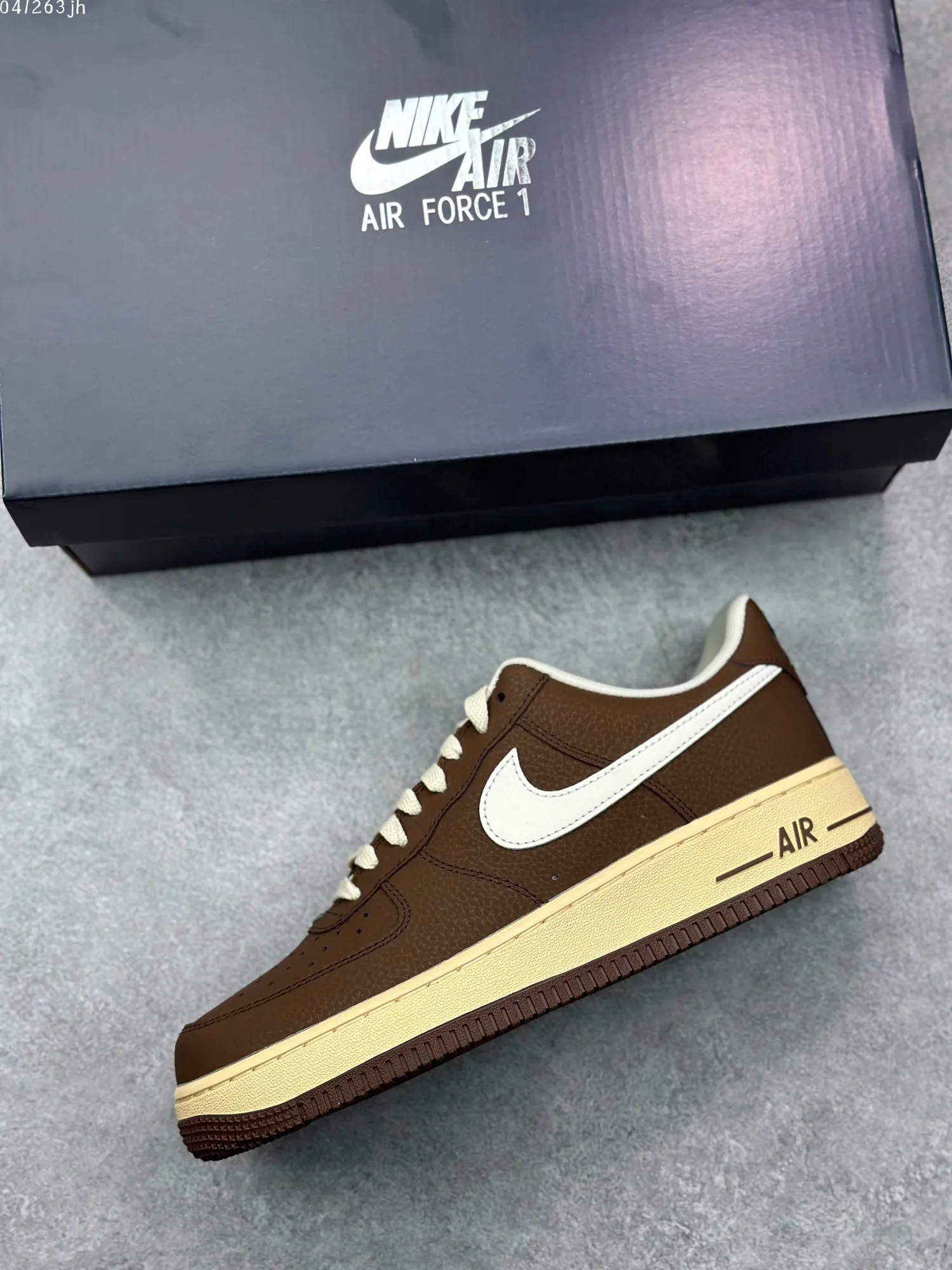 Nike Air Force 1 Low ’07 White Brown Custom Leather  Sneakers – High Quality Rep Shoes CQ5059- DailyWear 1078