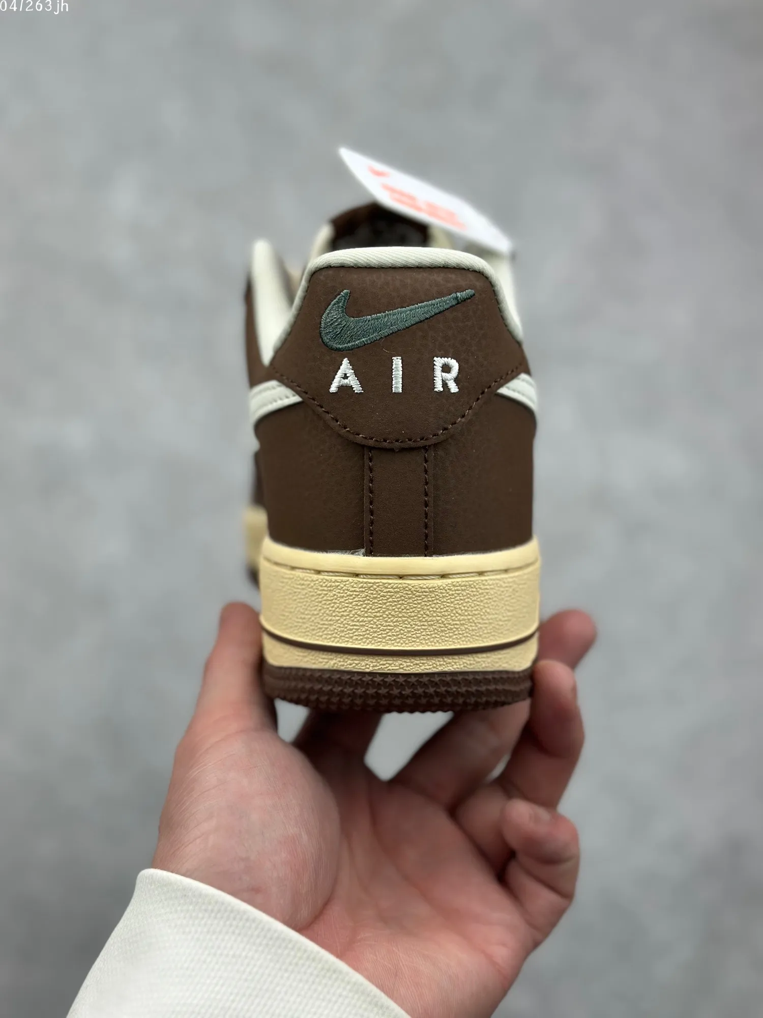 Nike Air Force 1 Low ’07 White Brown Custom Leather  Sneakers – High Quality Rep Shoes CQ5059- DailyWear 1078