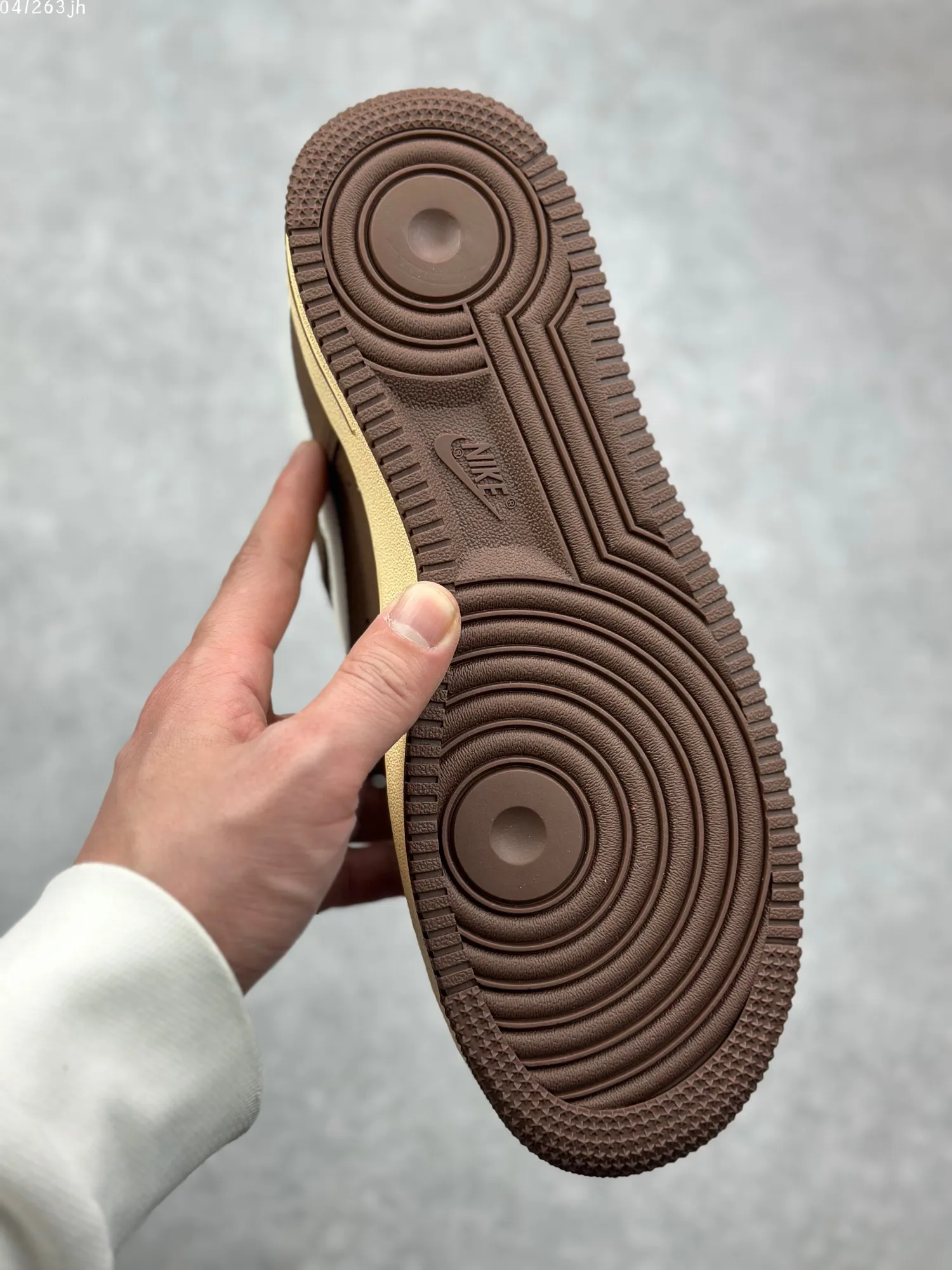 Nike Air Force 1 Low ’07 White Brown Custom Leather  Sneakers – High Quality Rep Shoes CQ5059- DailyWear 1078