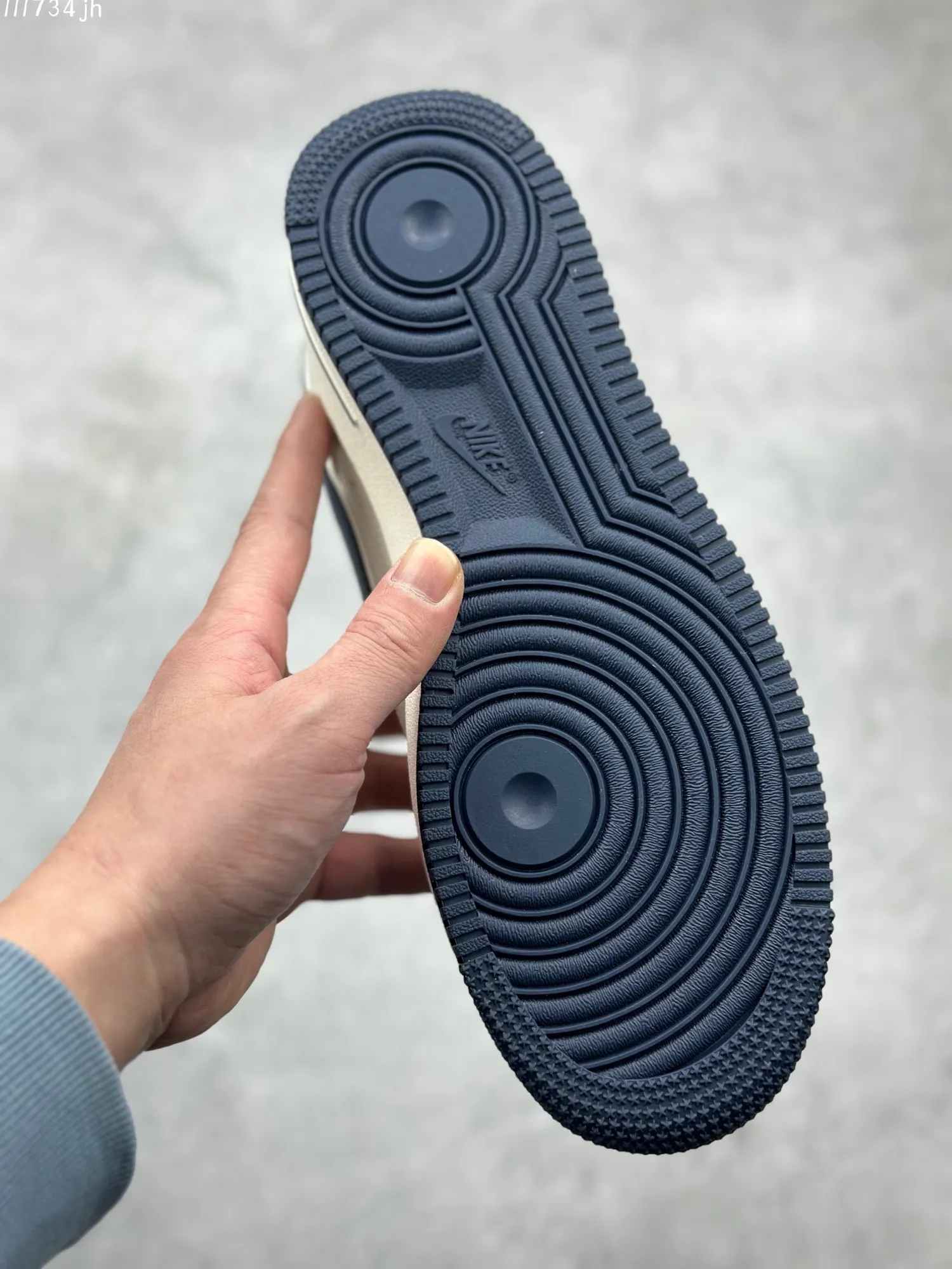 Stretchable Nike Air Force 1 Low “40TH” – Cream Navy Blue, Custom Low-Top Rep Shoes, Best Replica Sneakers 1015