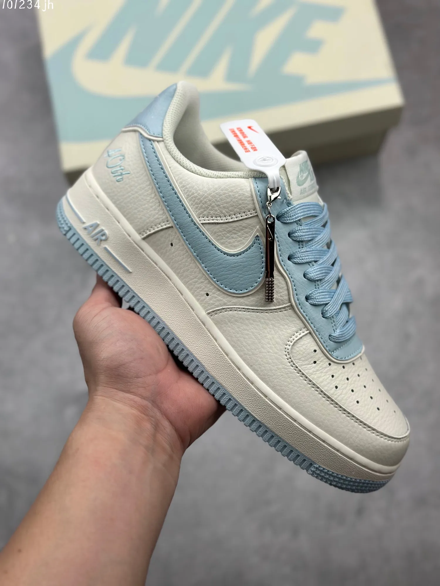 Nike Air Force 1 Low “40TH” – Ice Blue Custom Rep Shoes & Top Fake Nike Sneakers MoistureWicking 1025