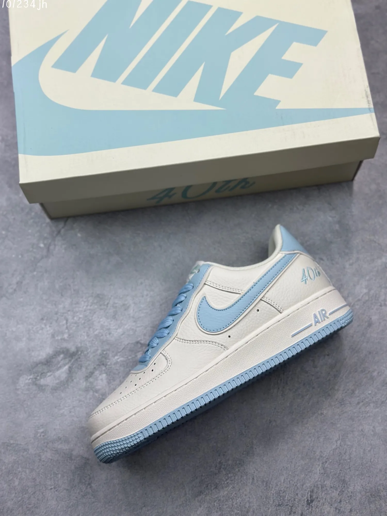 Nike Air Force 1 Low “40TH” – Ice Blue Custom Rep Shoes & Top Fake Nike Sneakers MoistureWicking 1025
