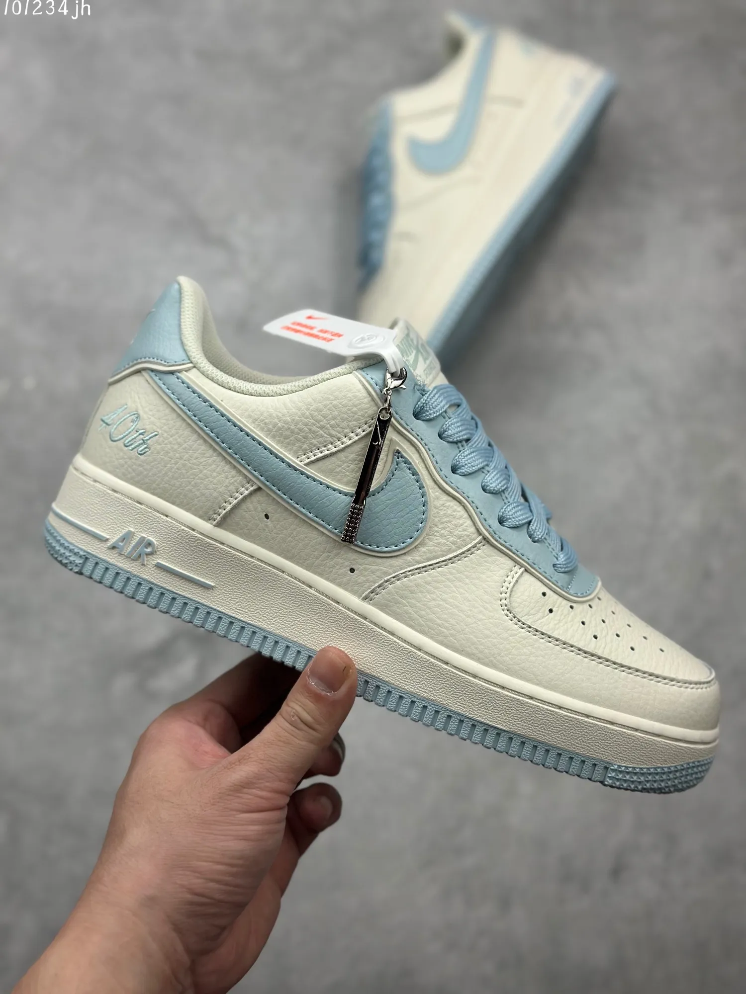 Nike Air Force 1 Low “40TH” – Ice Blue Custom Rep Shoes & Top Fake Nike Sneakers MoistureWicking 1025