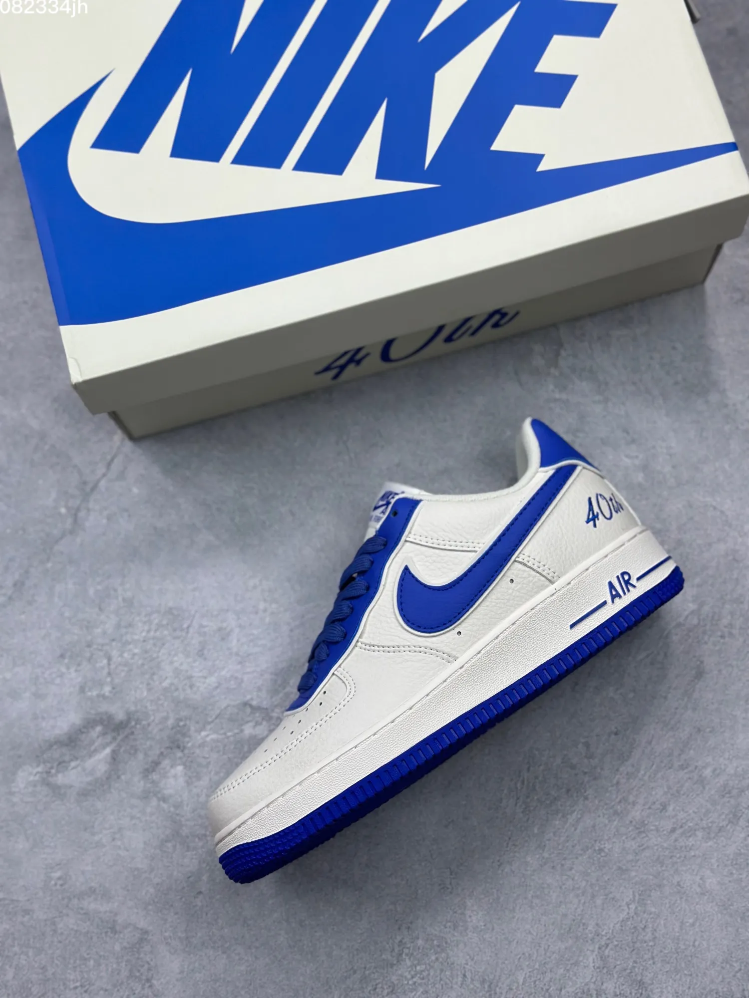 Nike Air Force 1 Low “40TH” Cream Blue  Sneakers – Official Custom Edition with Top Rep Shoes and Best Replica Sneakers Unique 1046