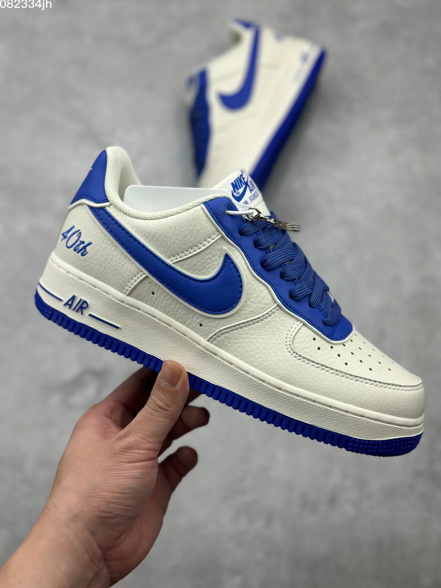 Nike Air Force 1 Low “40TH” Cream Blue  Sneakers – Official Custom Edition with Top Rep Shoes and Best Replica Sneakers Unique 1046