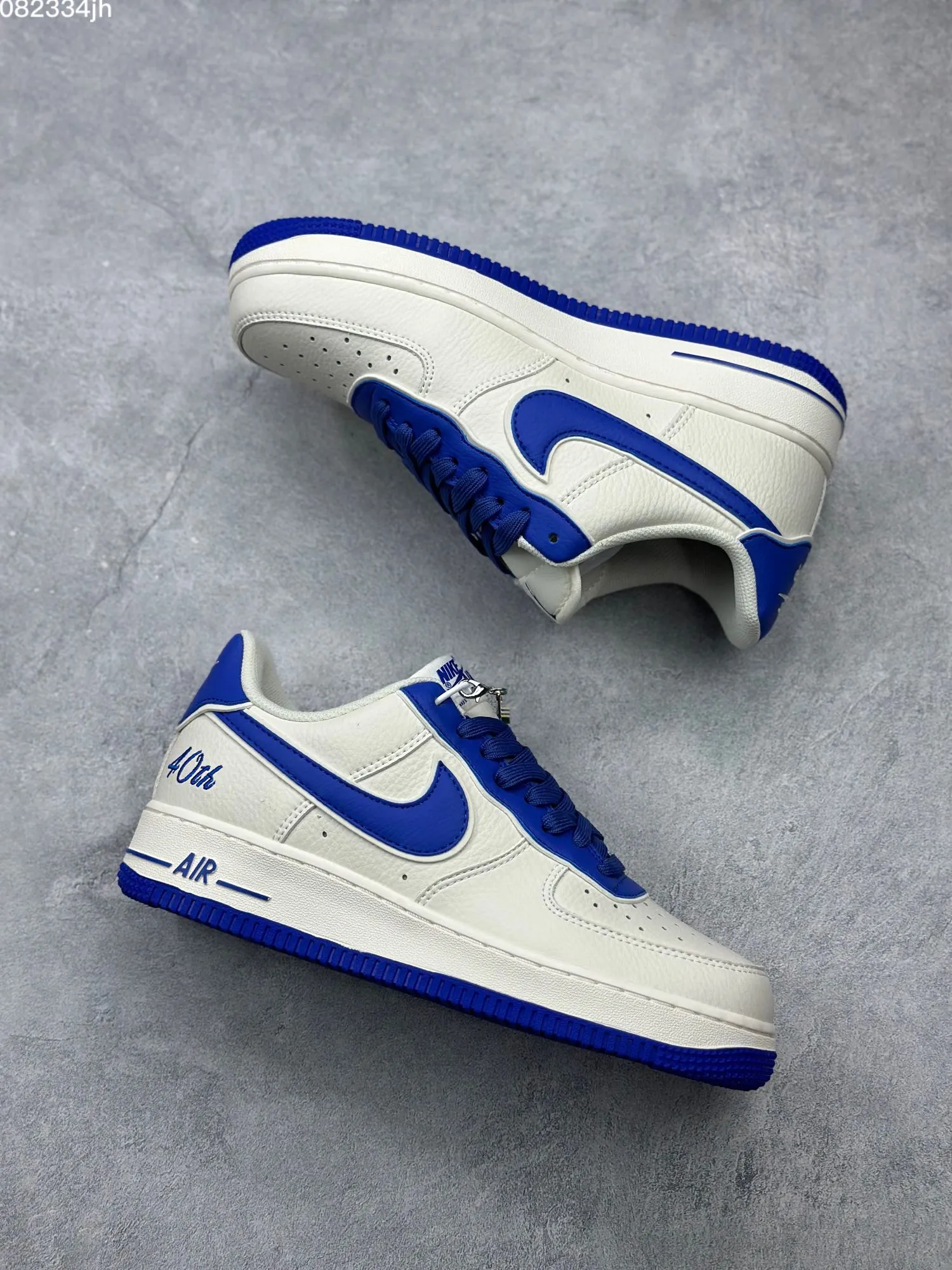 Nike Air Force 1 Low “40TH” Cream Blue  Sneakers – Official Custom Edition with Top Rep Shoes and Best Replica Sneakers Unique 1046