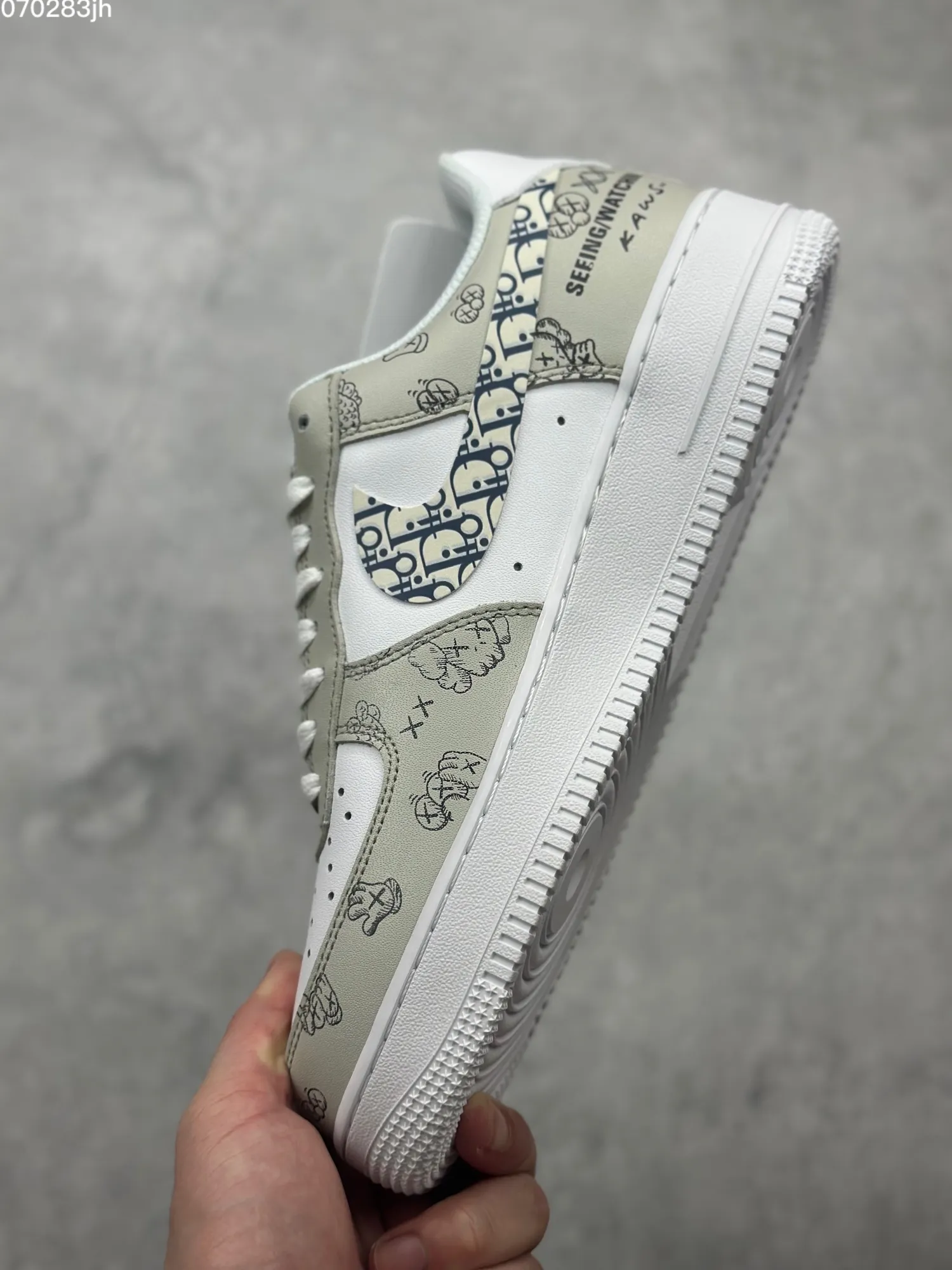 Nike Air Force 1 Low ‘Dior’ White Blue  Sneakers – Best Replica Sneakers with Official Authentic Design, Rep Shoes, Original Box and Accessories, Sizes 36- Sleek 1060