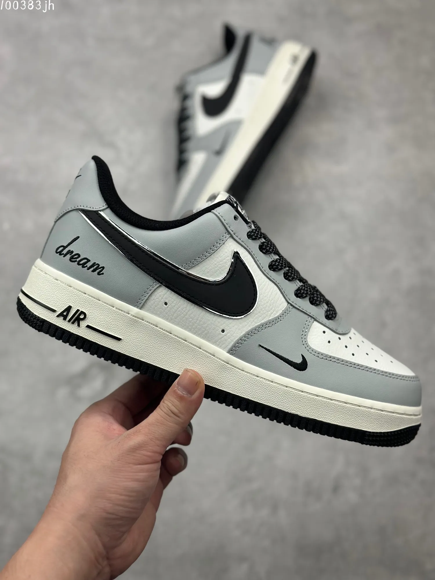 Nike Air Force 1 Low ‘Dream’ – Grey Black White Rep Shoes & Top Fake Nike Sneakers ModernLook 1030
