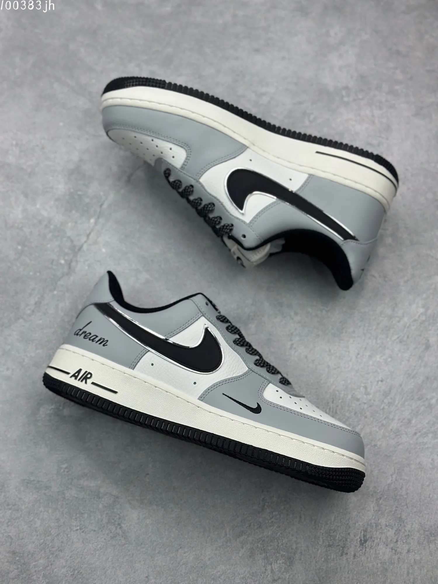 Nike Air Force 1 Low ‘Dream’ – Grey Black White Rep Shoes & Top Fake Nike Sneakers ModernLook 1030