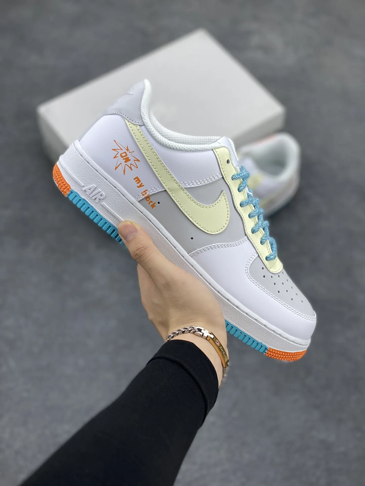 WeatherProof Nike Air Force 1 Low Hand-Painted White Grey Blue  Sneakers – Top Rep Shoes & Best Replica Sneakers DH2920- 1066