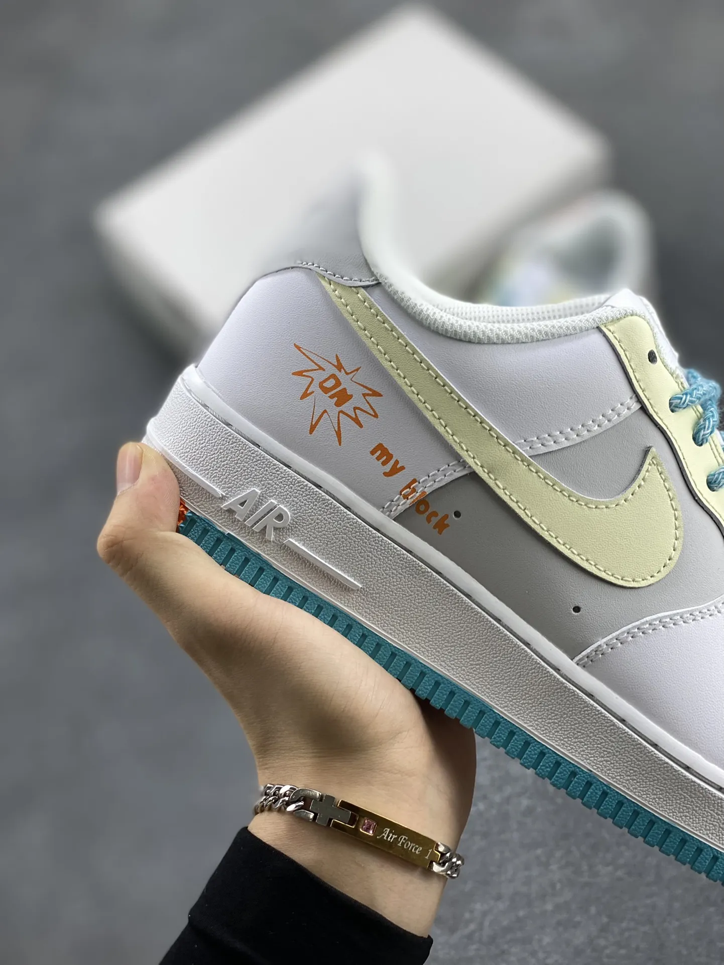 WeatherProof Nike Air Force 1 Low Hand-Painted White Grey Blue  Sneakers – Top Rep Shoes & Best Replica Sneakers DH2920- 1066