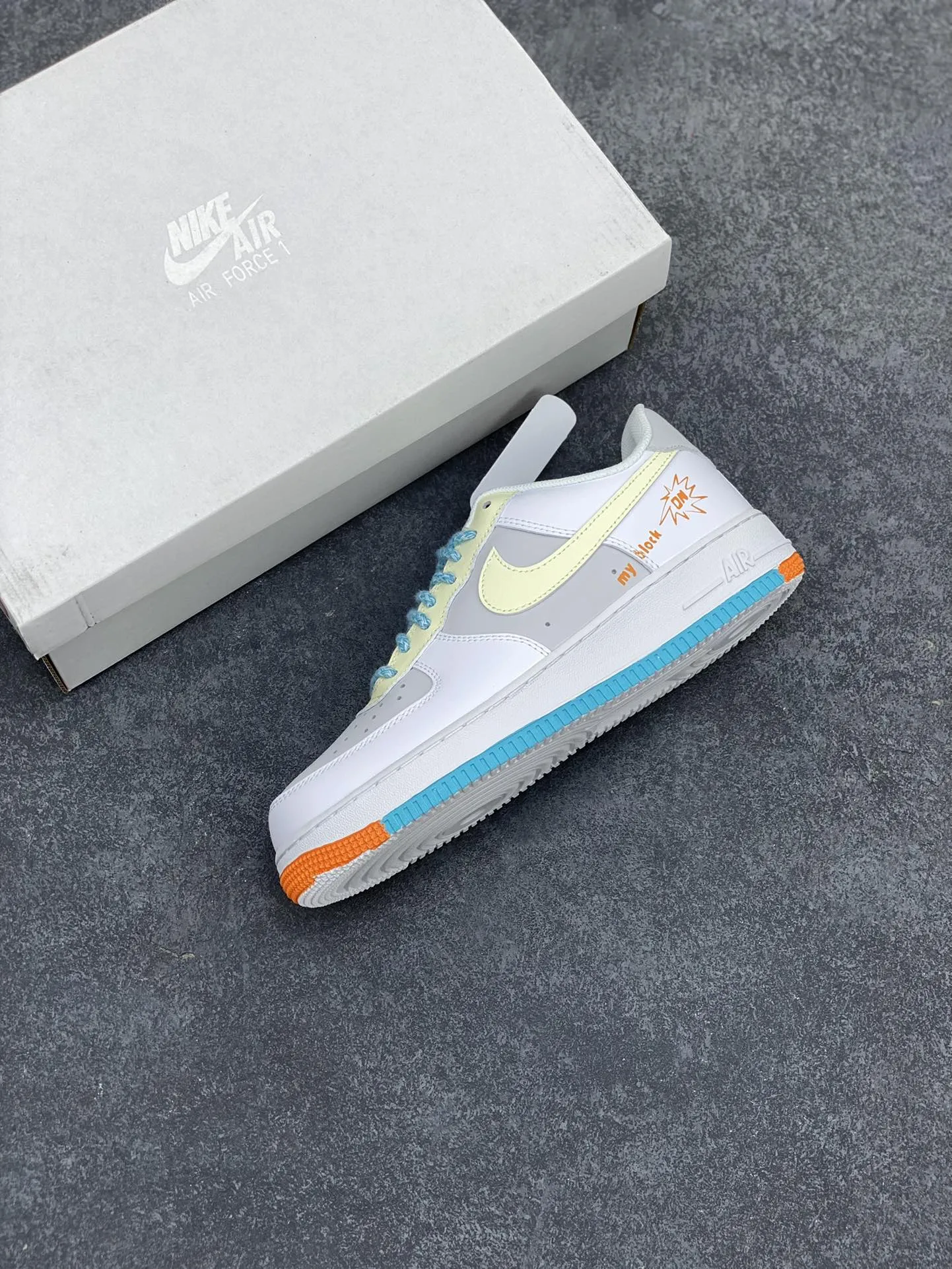 WeatherProof Nike Air Force 1 Low Hand-Painted White Grey Blue  Sneakers – Top Rep Shoes & Best Replica Sneakers DH2920- 1066