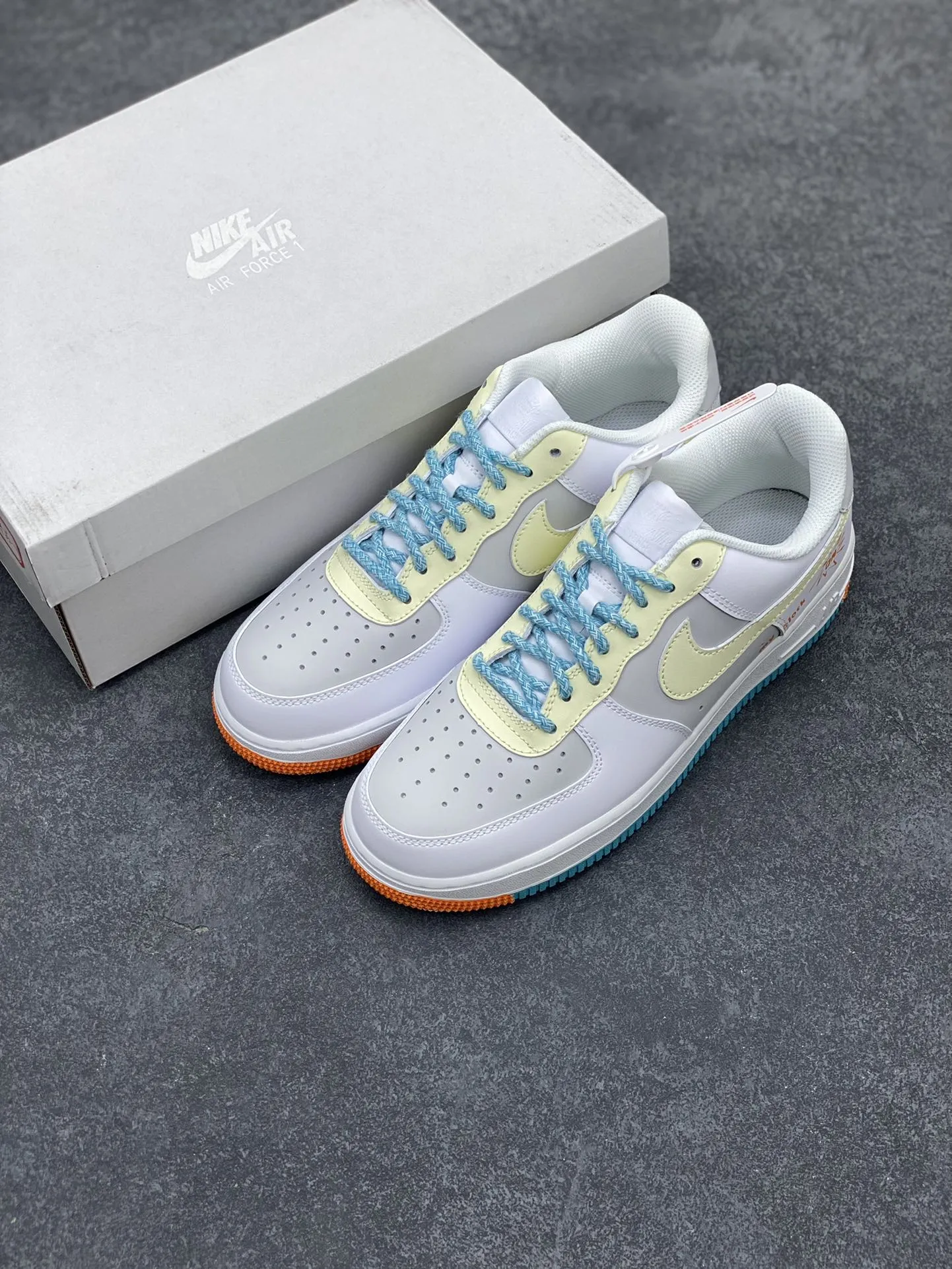 WeatherProof Nike Air Force 1 Low Hand-Painted White Grey Blue  Sneakers – Top Rep Shoes & Best Replica Sneakers DH2920- 1066