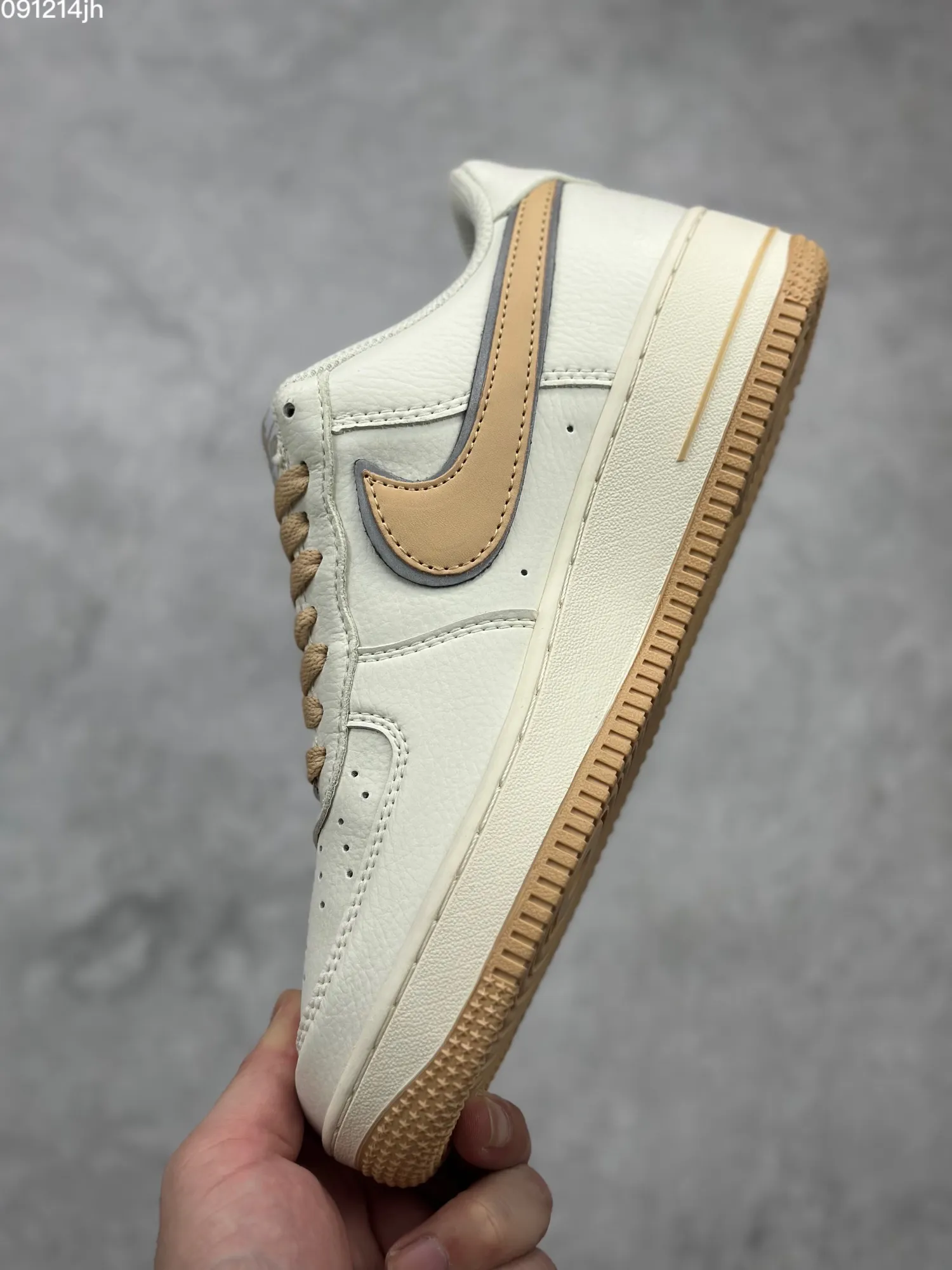 Lightweight Nike Air Force 1 Low “Hoops” – Beige Grey –  Low-Top Rep Shoes & Top-Quality Replica Sneakers 1036