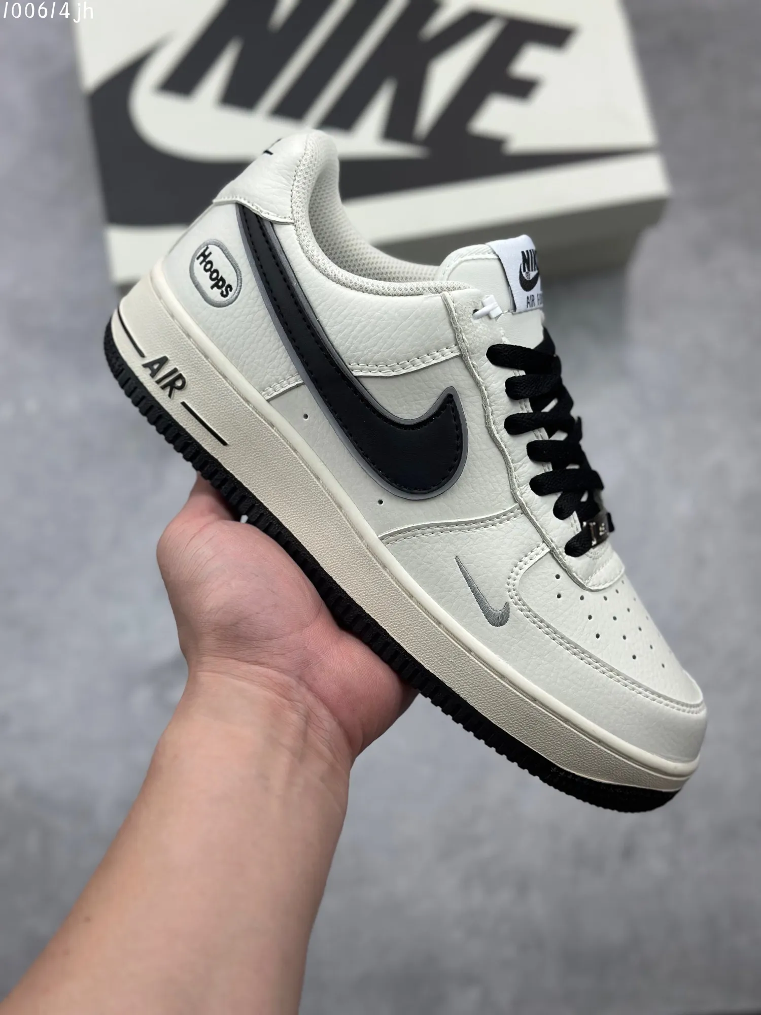 Nike Air Force 1 Low “Hoops” – Cream Black – Top Rep Shoes & Best Replica Sneakers Thermal 1033