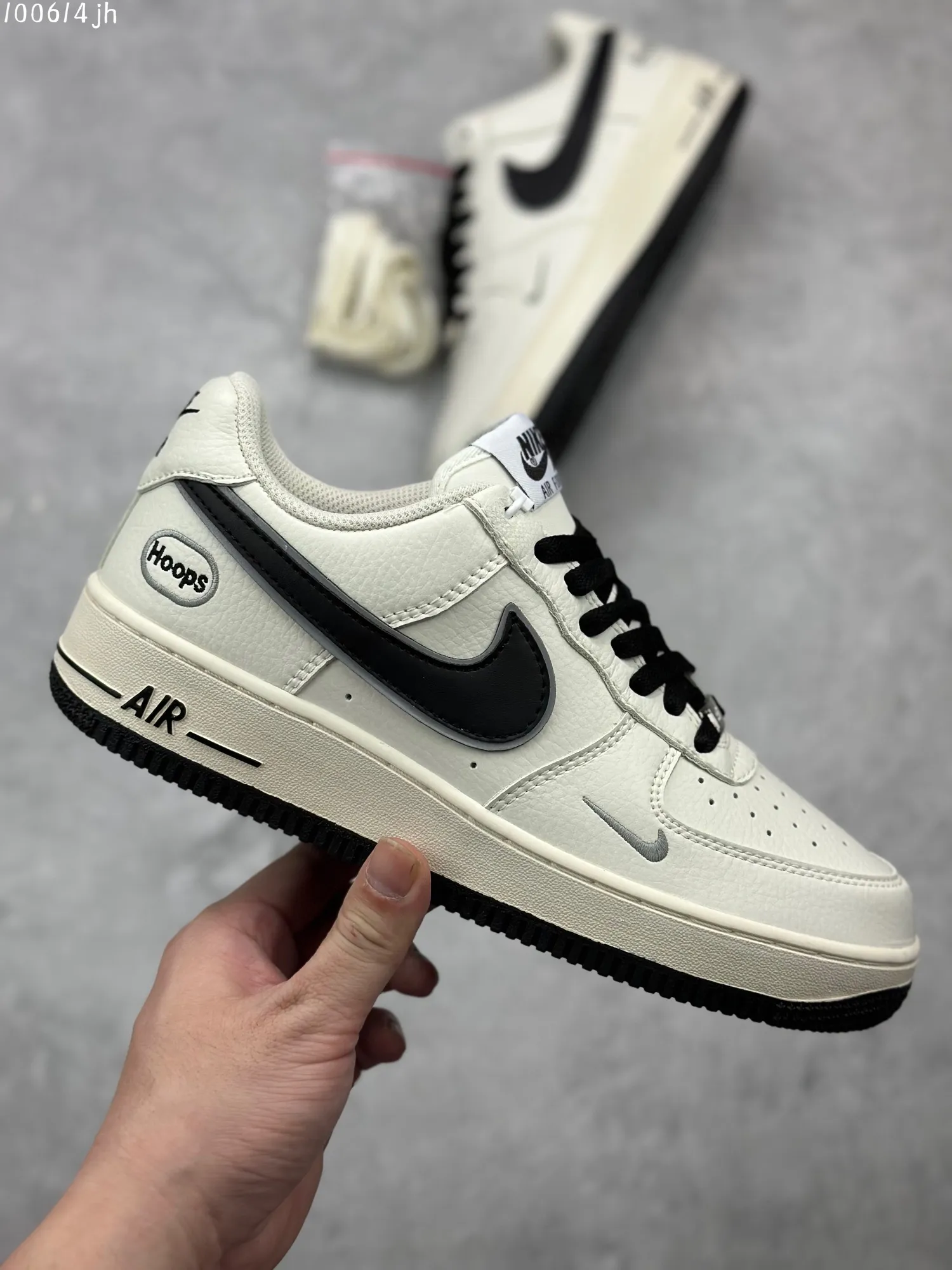 Nike Air Force 1 Low “Hoops” – Cream Black – Top Rep Shoes & Best Replica Sneakers Thermal 1033