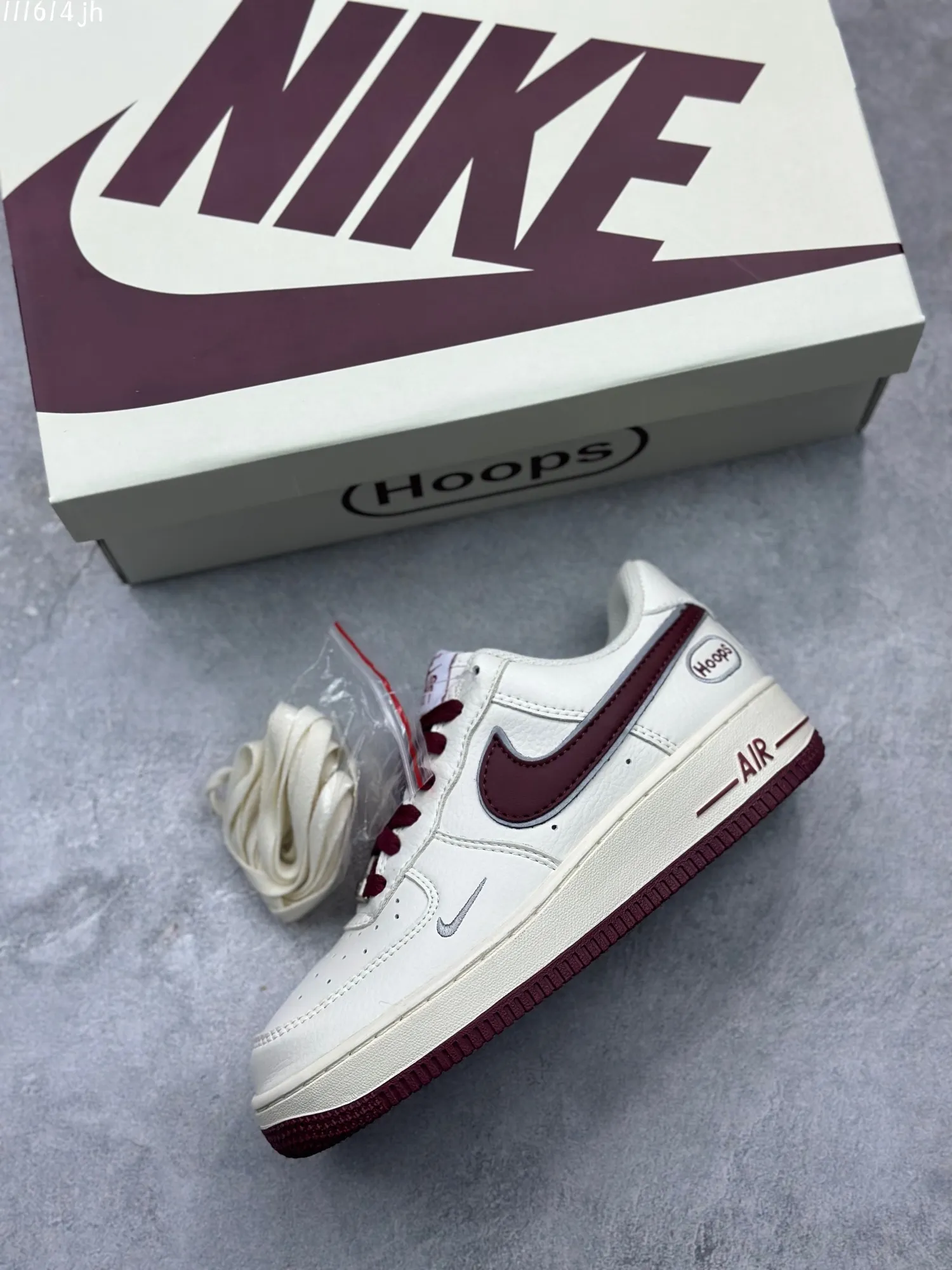 Nike Air Force 1 Low “Hoops” – Sail Maroon – Best Replica Sneakers & Rep Shoes Sustainable 1018