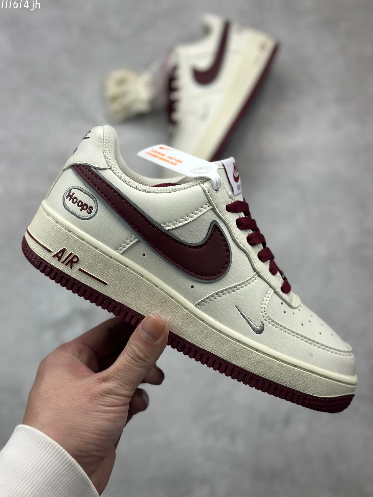 Nike Air Force 1 Low “Hoops” – Sail Maroon – Best Replica Sneakers & Rep Shoes Sustainable 1018