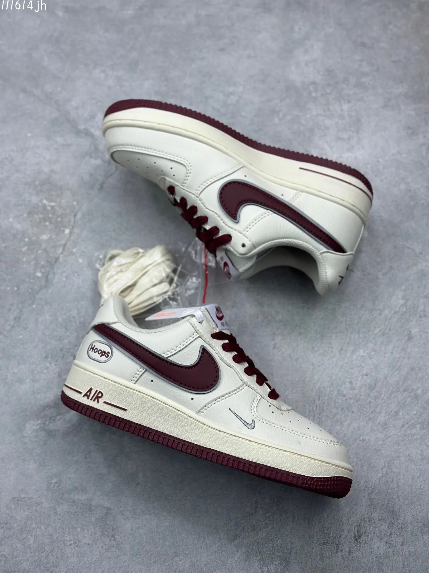 Nike Air Force 1 Low “Hoops” – Sail Maroon – Best Replica Sneakers & Rep Shoes Sustainable 1018