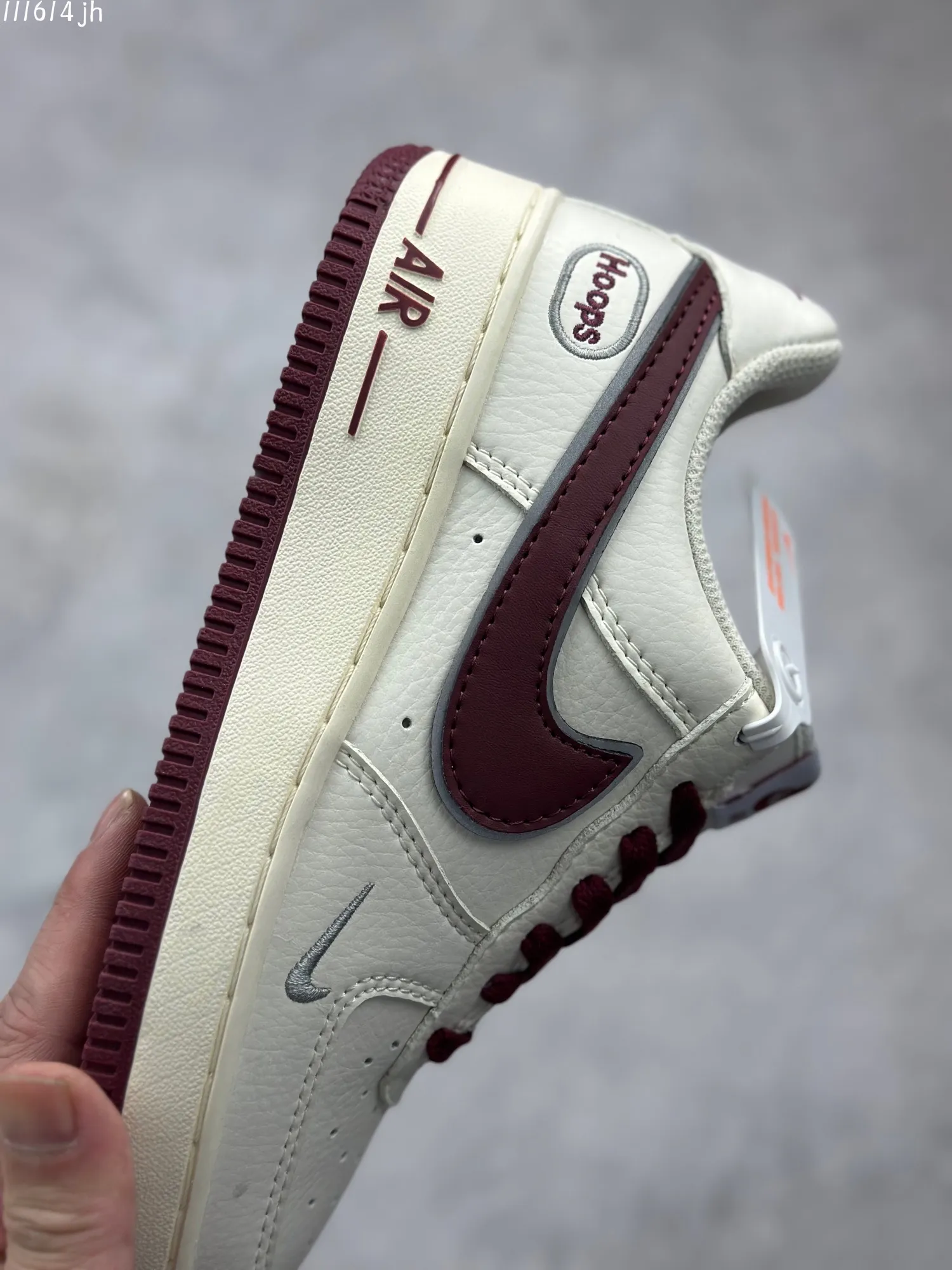 Nike Air Force 1 Low “Hoops” – Sail Maroon – Best Replica Sneakers & Rep Shoes Sustainable 1018