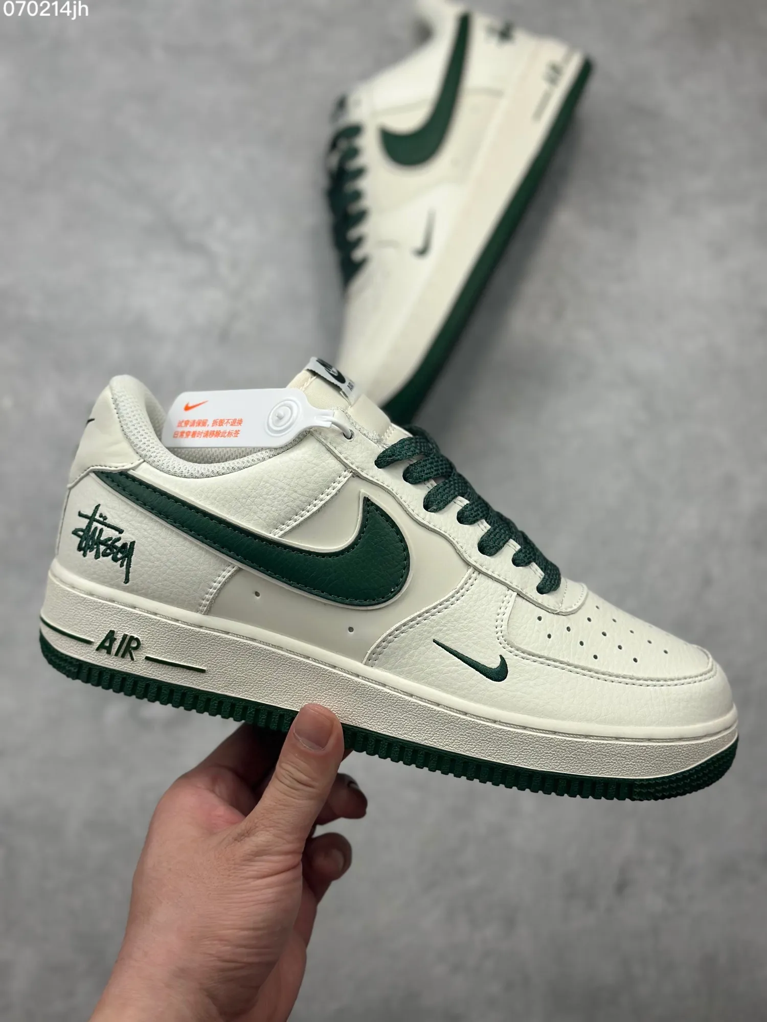 Nike Air Force 1 Low ‘Stussy’ White Green Custom Sneakers with Crystal Sole – Best Replica Sneakers & Rep Shoes Online GoAnywhere 1061