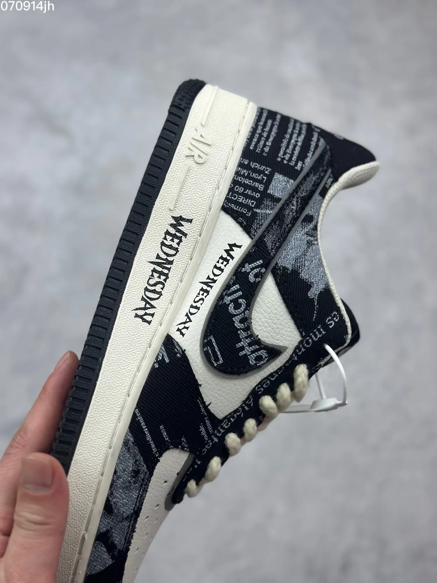 Casual Nike Air Force 1 Low “Wednesday” – Black White – Top Rep Shoes & Best Replica Sneakers 1059