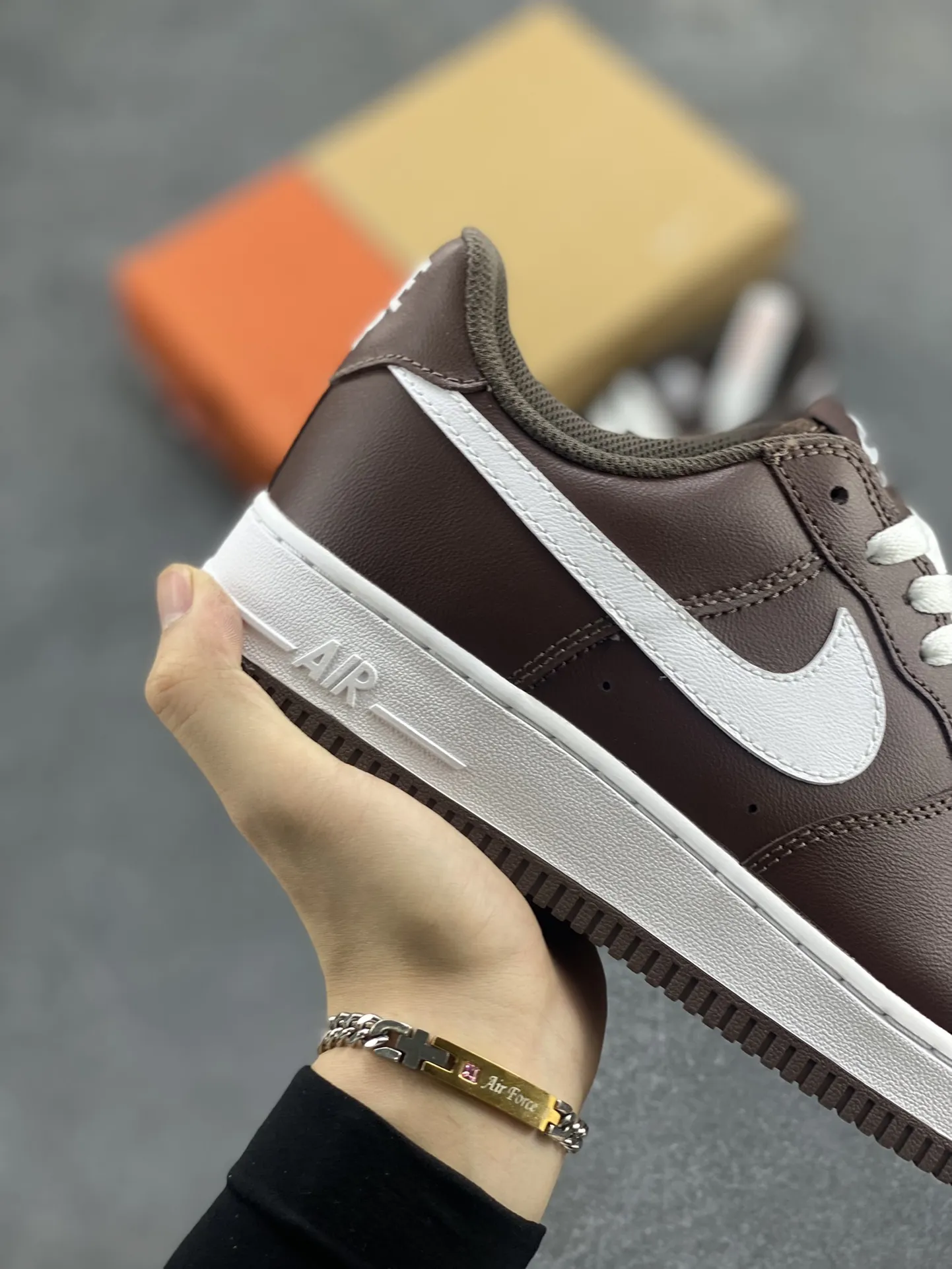 StreetReady Nike Air Force 1 Low White Brown  Sneakers – Rep Shoes, Best Replica Sneakers, Original Box, Multiple Sizes Available 1051