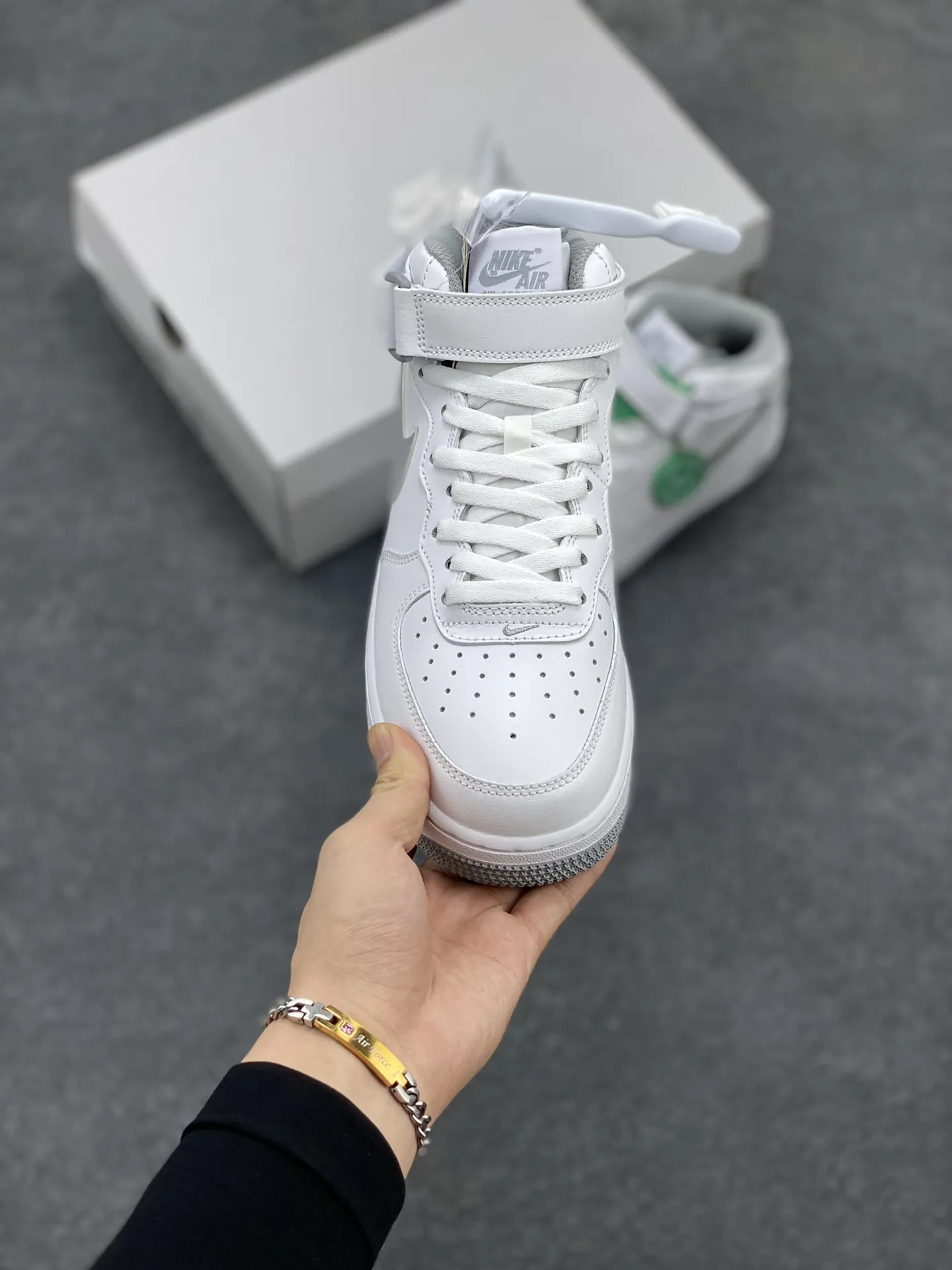 Nike Air Force 1 MID White Grey  Sneakers – DV0806-100 – Original Box with Top Rep Shoes & Best Replica Sneakers Quality Durable 1068