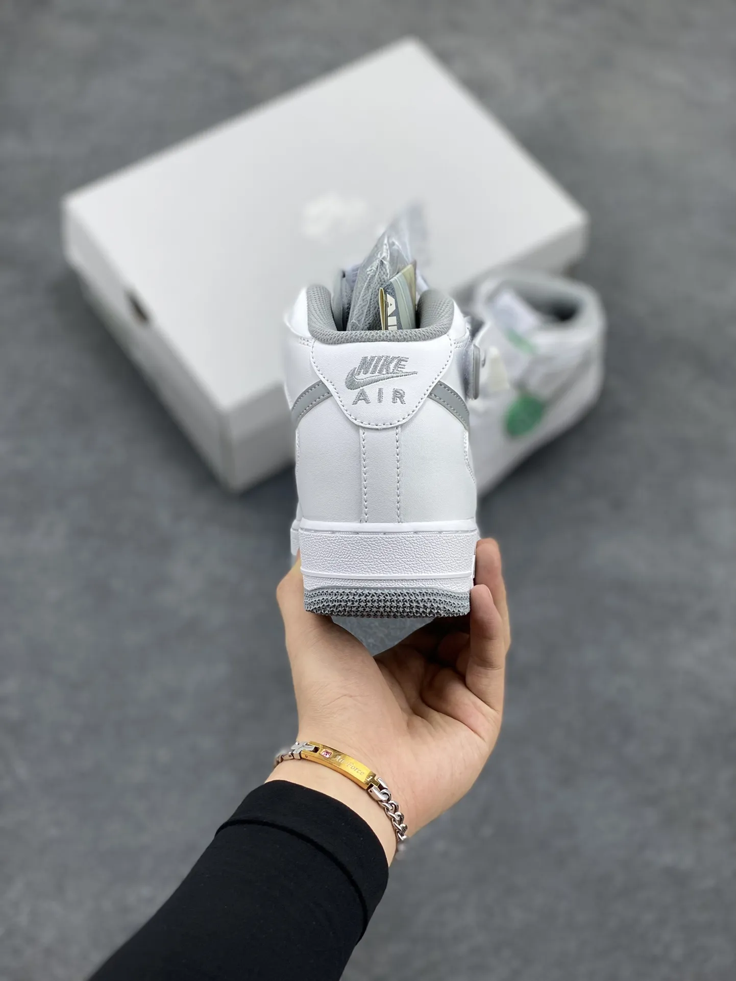 Nike Air Force 1 MID White Grey  Sneakers – DV0806-100 – Original Box with Top Rep Shoes & Best Replica Sneakers Quality Durable 1068